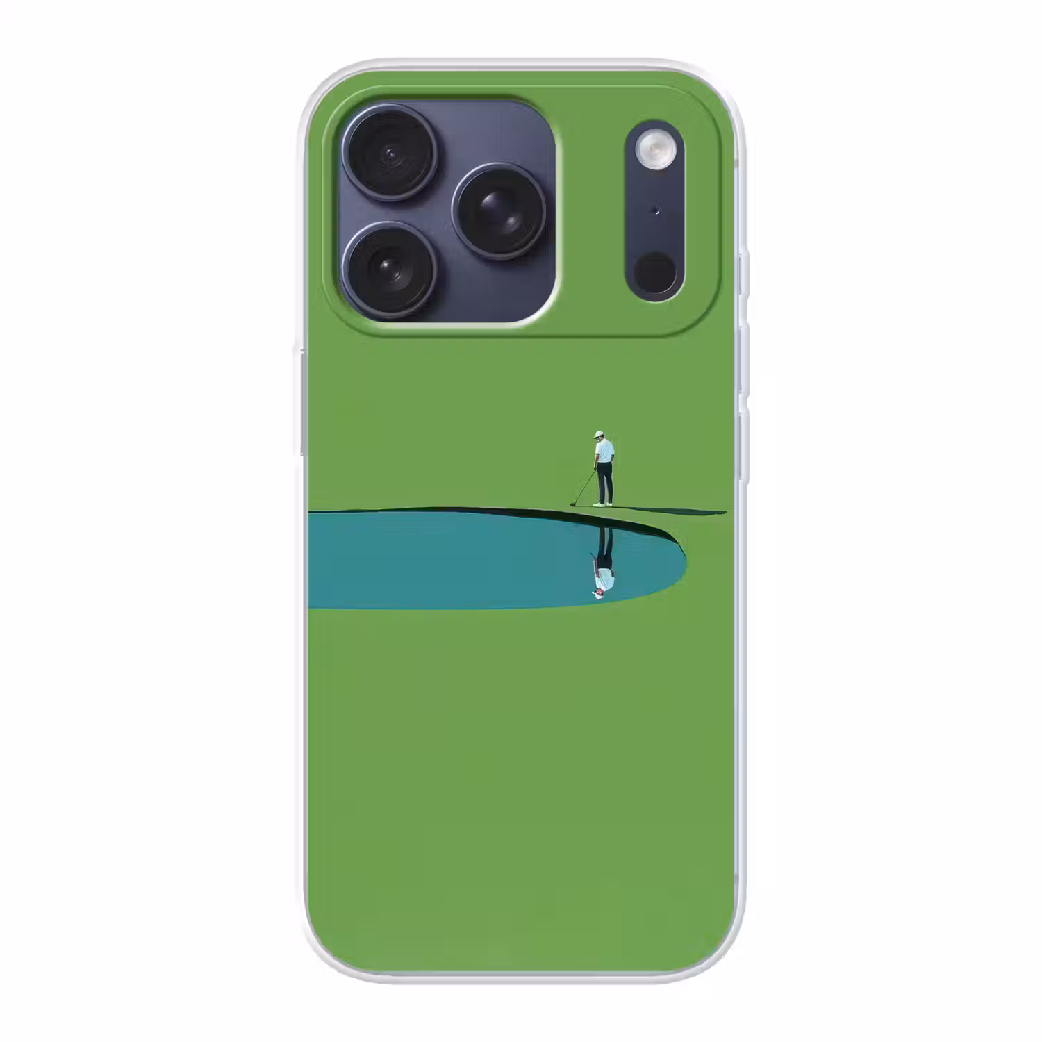 Persoon - Golf - Water - Blauw Telefoonhoesje iPhone 17 Pro klein -3d