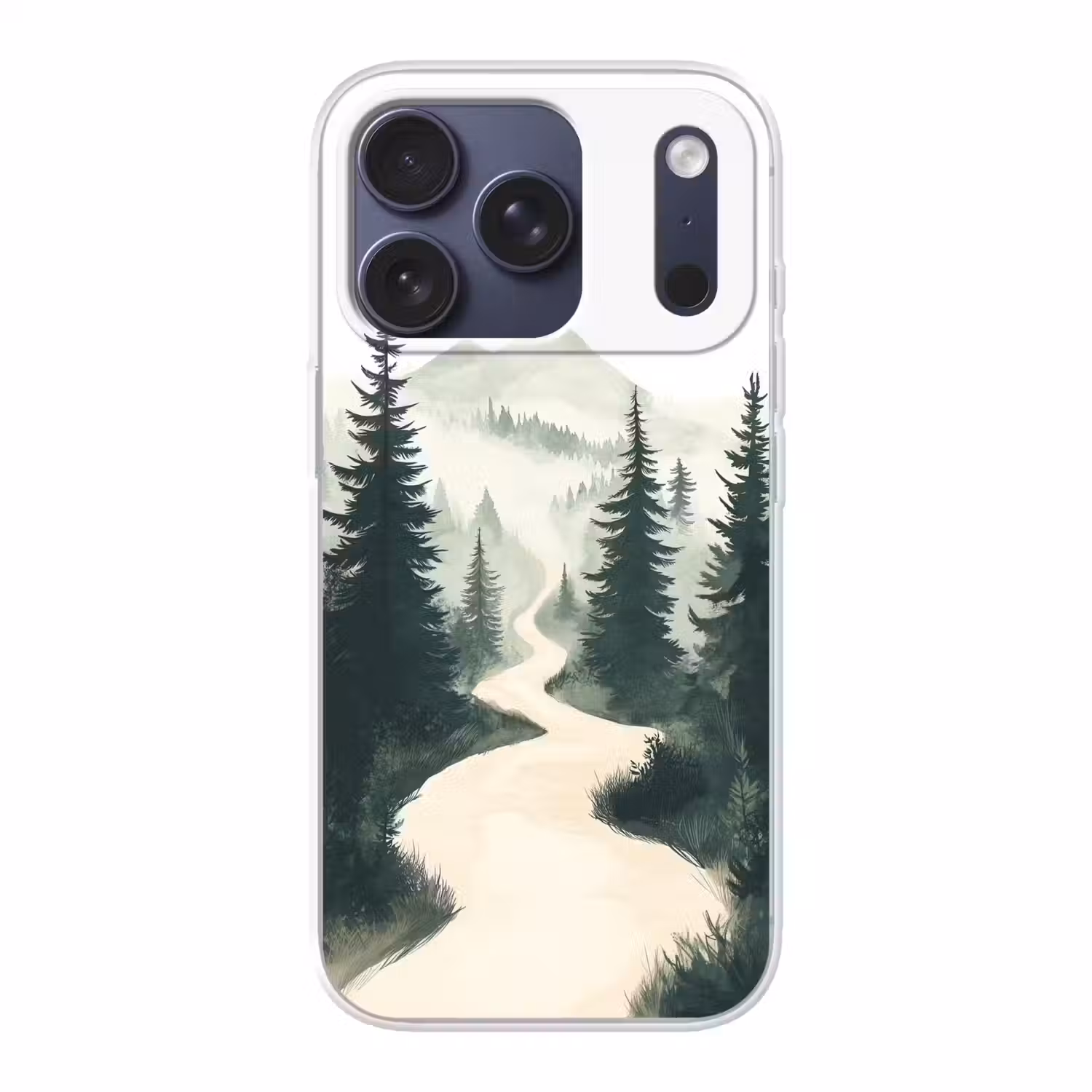 Pad - Bomen - Bos - Illustratie Telefoonhoesje iPhone 17 Pro klein -3d