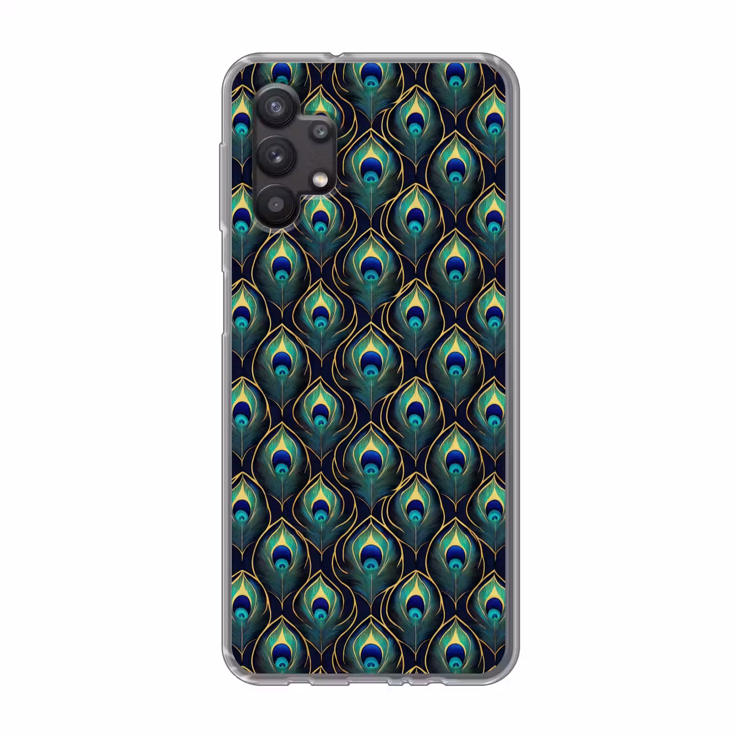 Pauw - Veren - Groen Telefoonhoesje Samsung Galaxy A32 5G klein 346 -3d