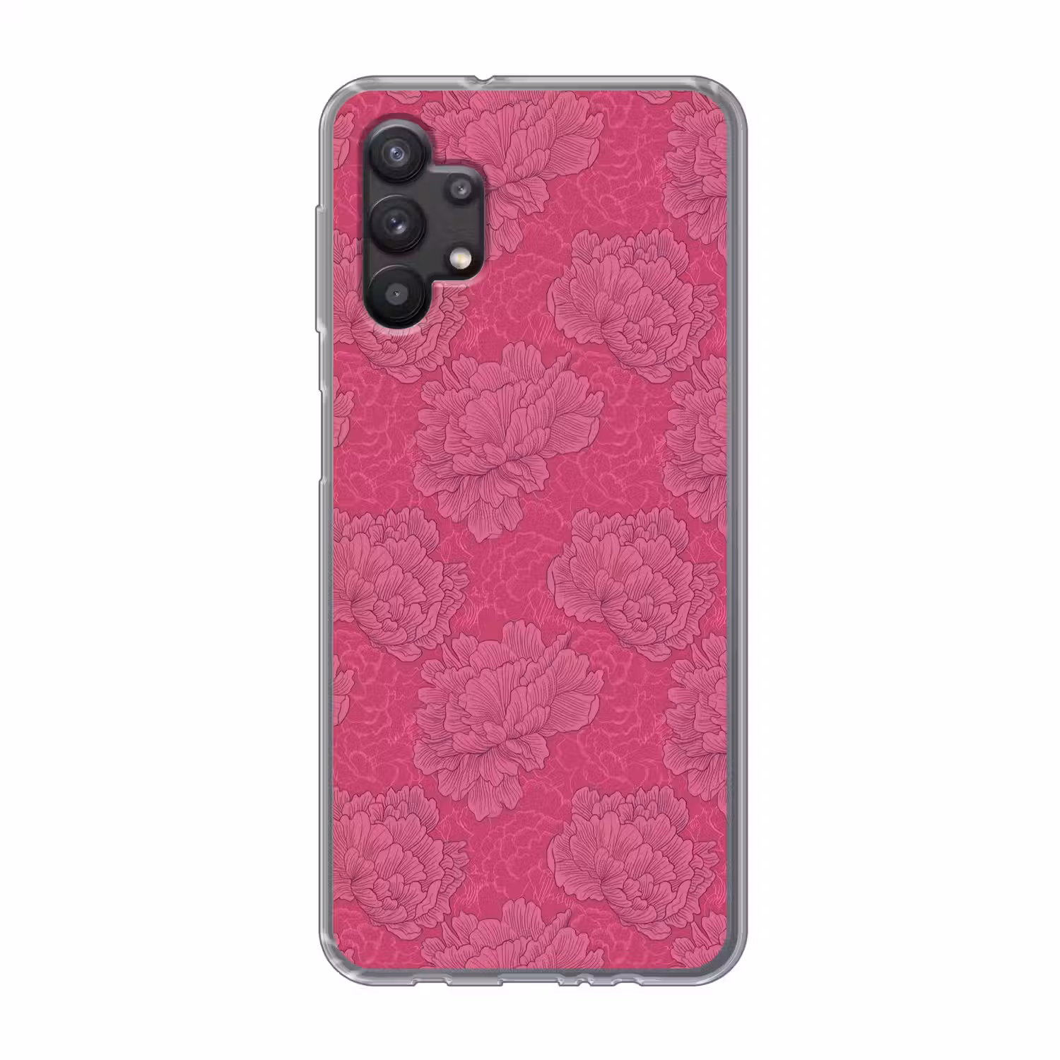 Pioenrozen - Energiek - Roze Telefoonhoesje Samsung Galaxy A32 5G klein 346 -3d