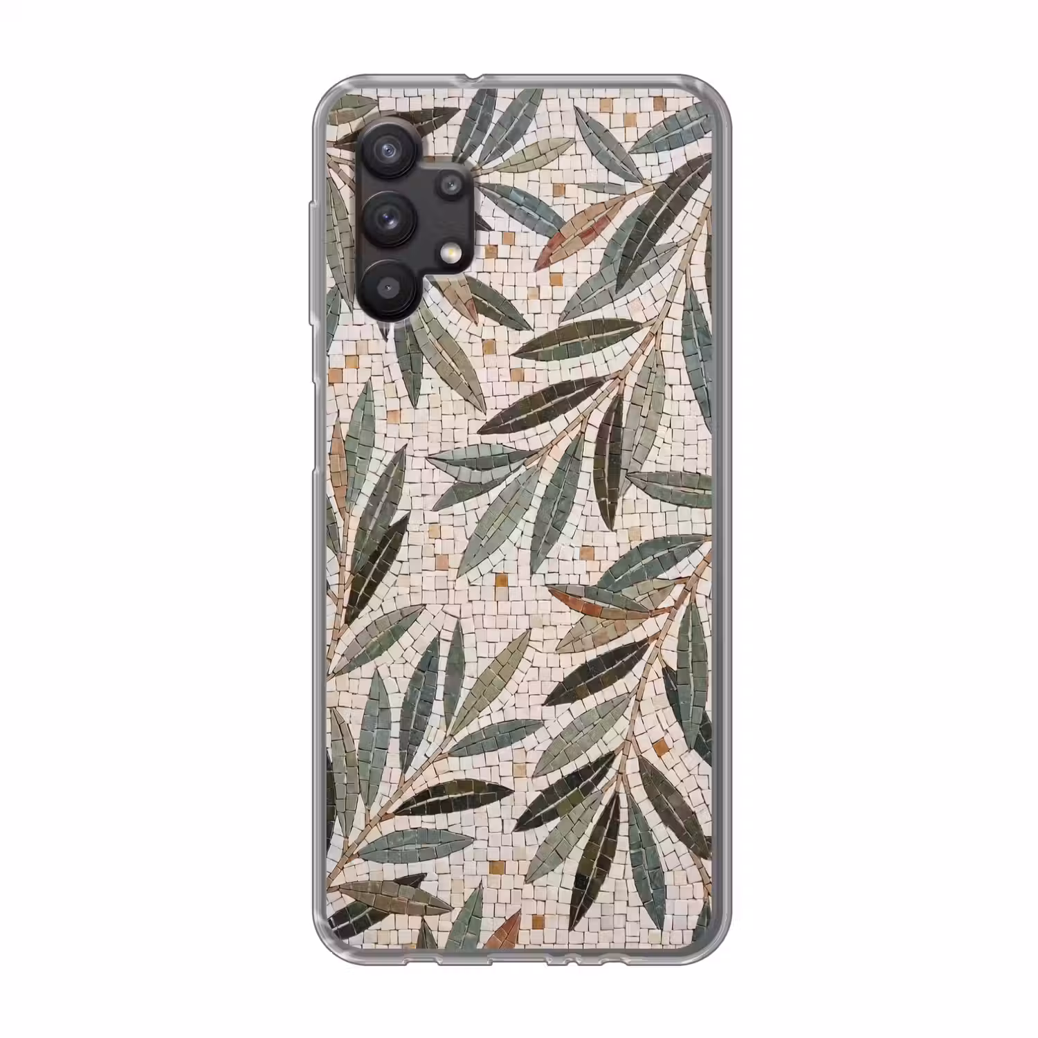 Plant - Blad - Mozaïek - Groen Telefoonhoesje Samsung Galaxy A32 5G klein -3d