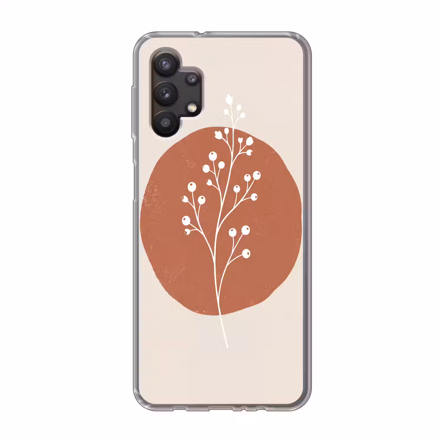 Plant - Tak - Abstract - Modern - Wit Telefoonhoesje Samsung Galaxy A32 5G klein -3d