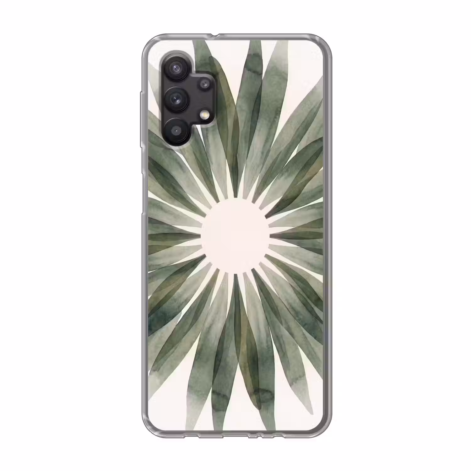 Planten - Abstract - Waterverf - Groen - Natuur Telefoonhoesje Samsung Galaxy A32 5G klein -3d