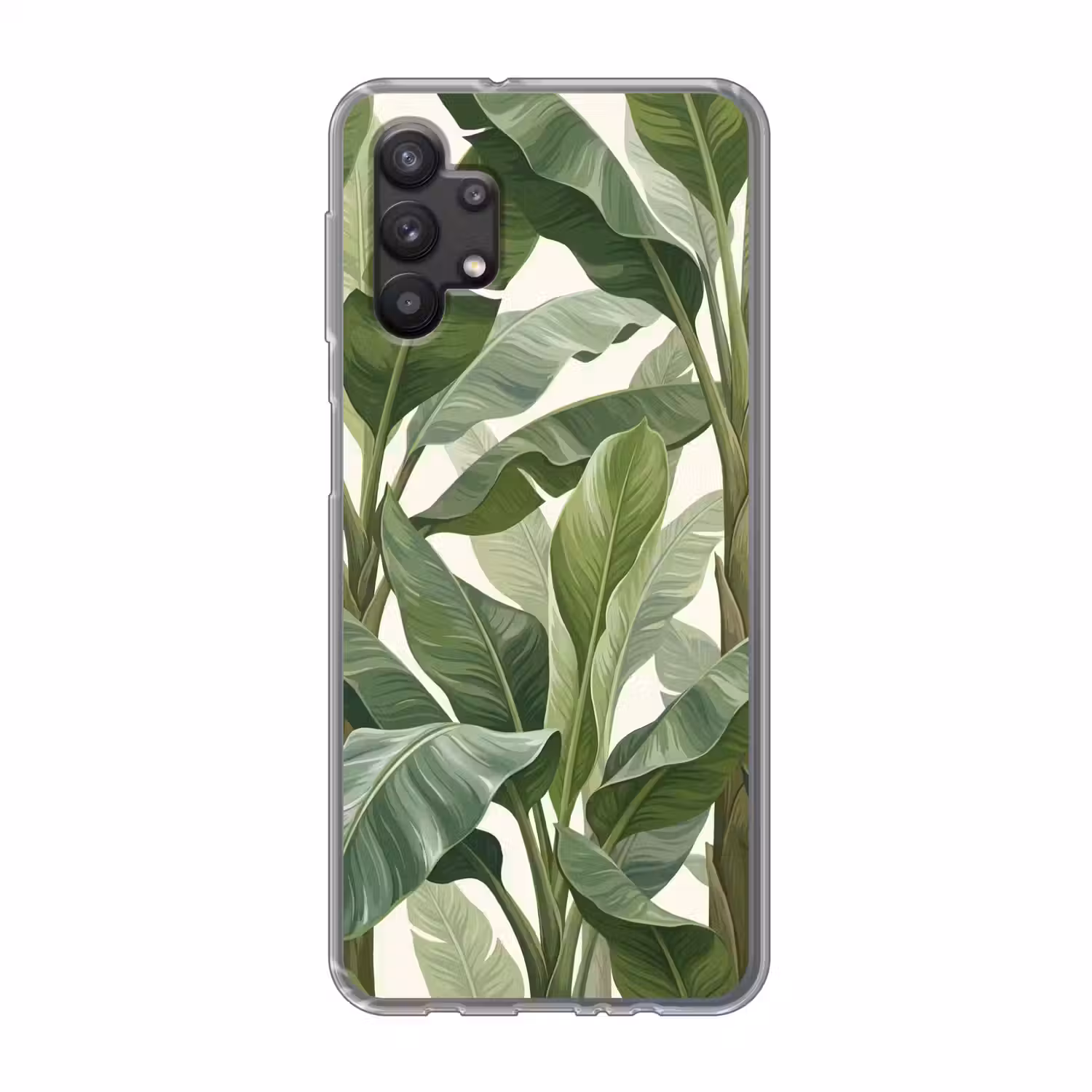 Planten - Bladeren - Tropisch - Groen Telefoonhoesje Samsung Galaxy A32 5G klein -3d