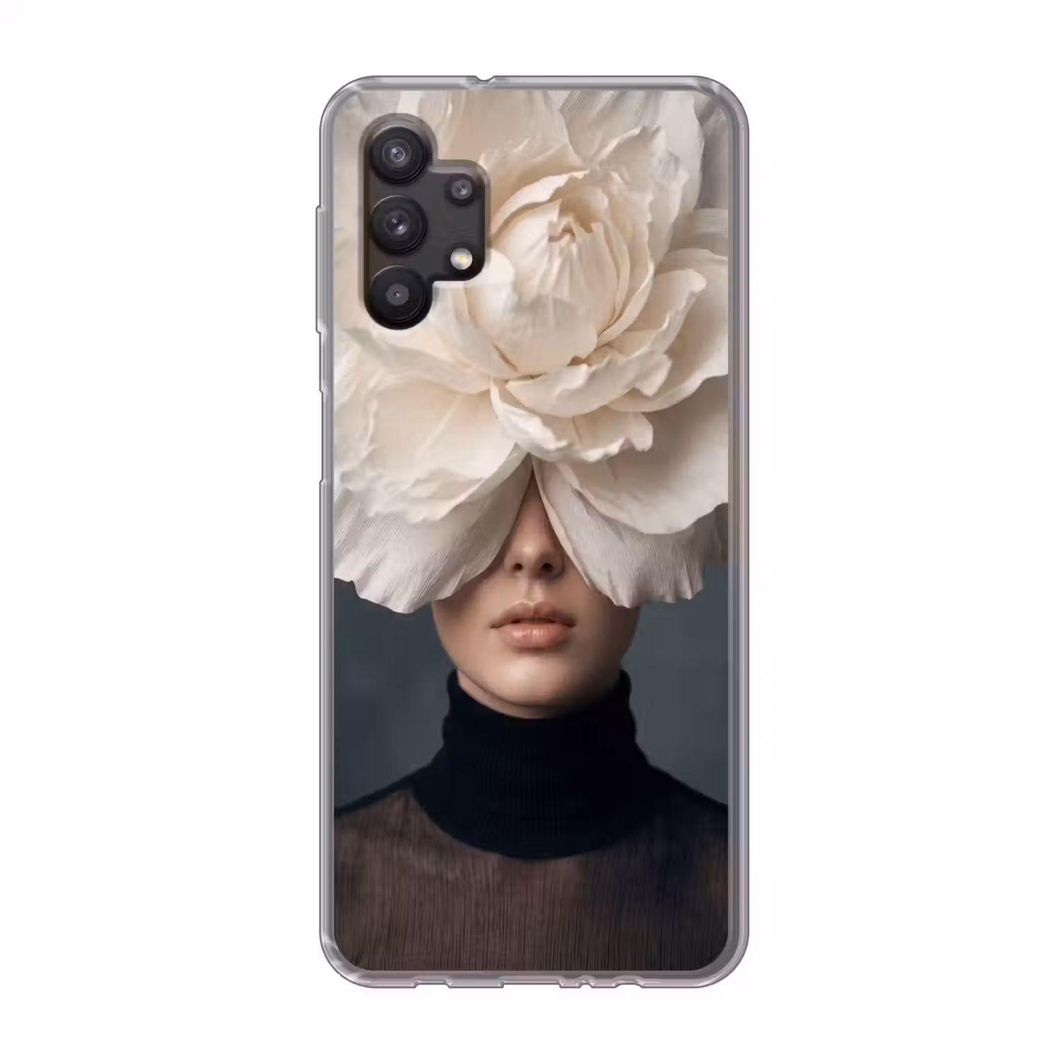 Portret - Mysterieus - Wit Telefoonhoesje Samsung Galaxy A32 5G klein -3d
