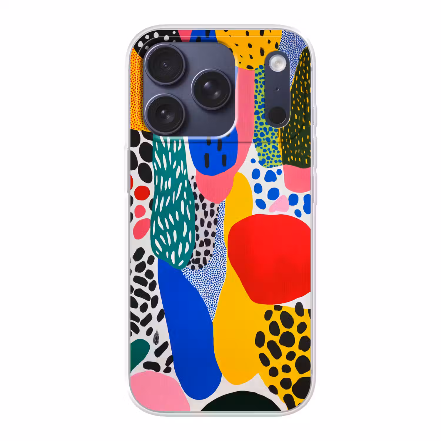 Stippen - Vormen - Modern - Kleuren Telefoonhoesje iPhone 17 Pro klein -3d