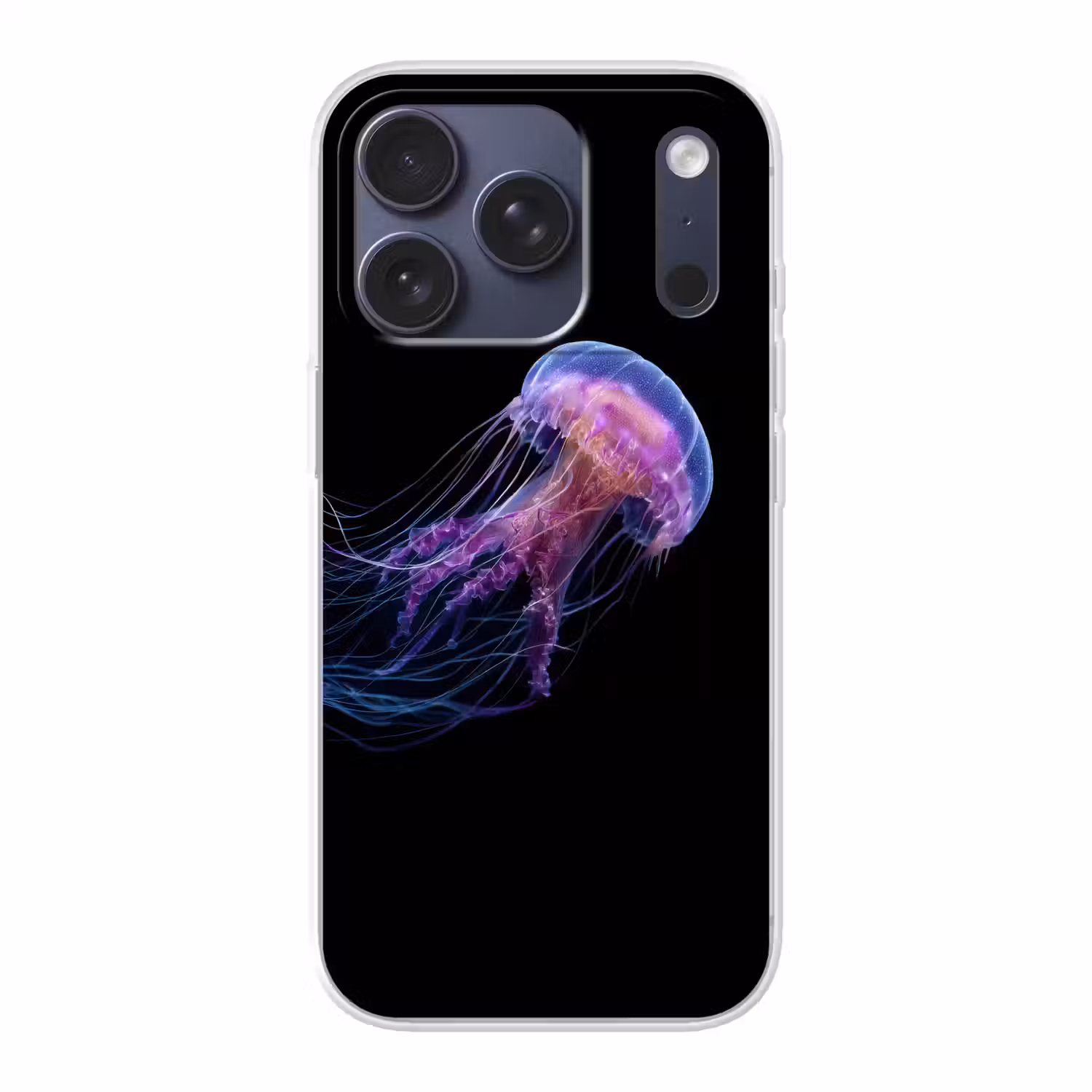 Kwal - Doorzichtig - Roze - Tentakels Telefoonhoesje iPhone 17 Pro klein -3d