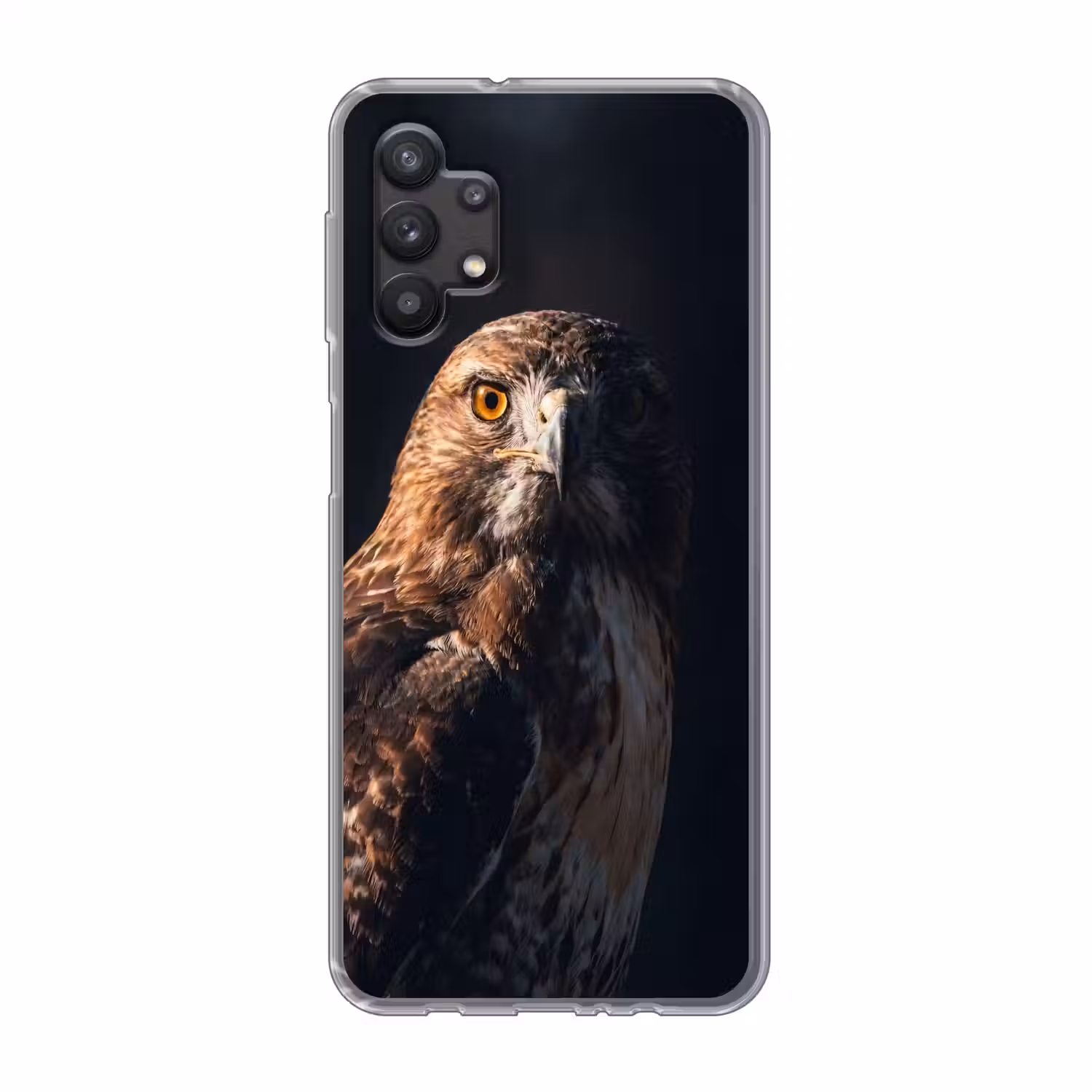 Roofvogel - Buizerd - Bruin Telefoonhoesje Samsung Galaxy A32 5G klein -3d