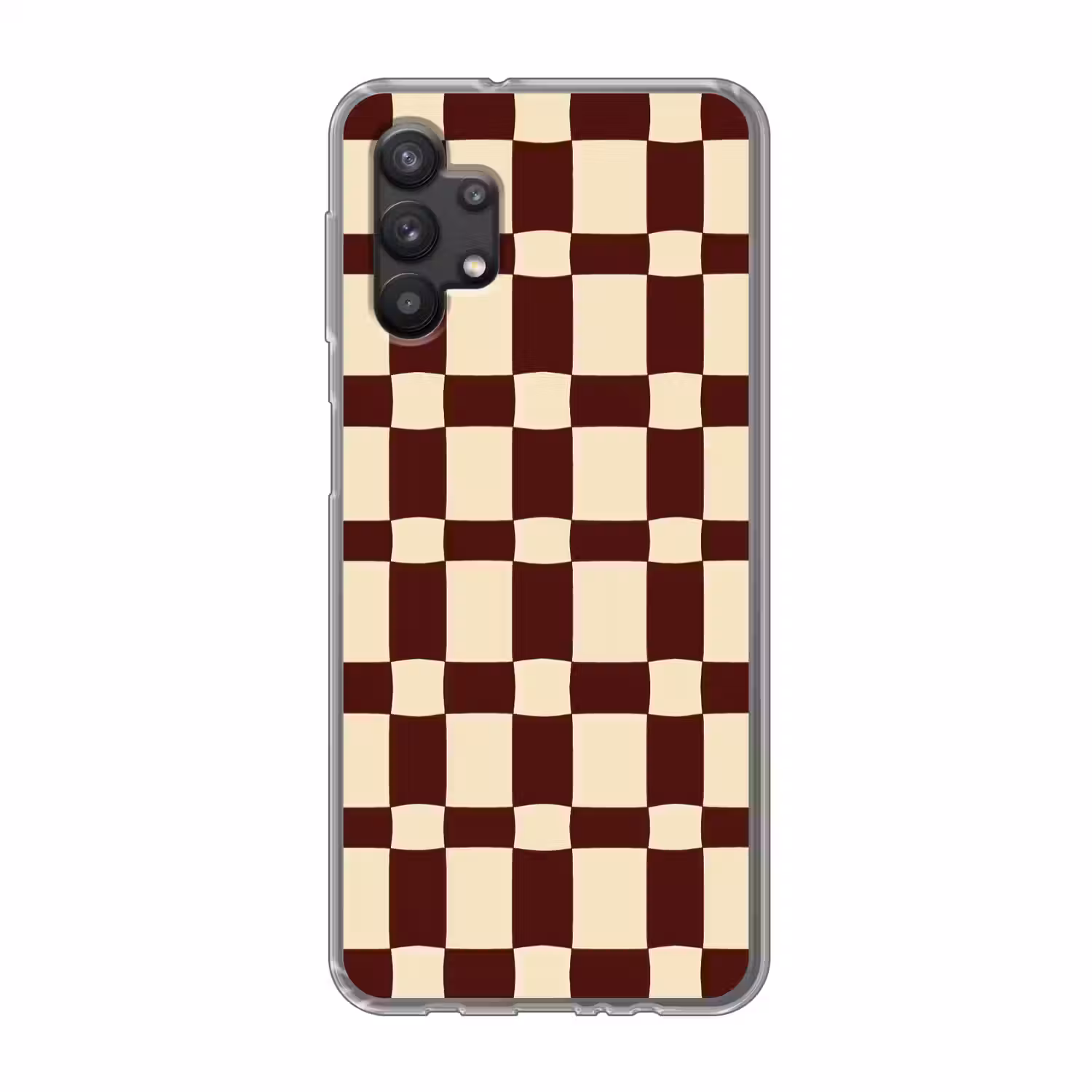 Retro - Patroon - Bruin Telefoonhoesje Samsung Galaxy A32 5G klein 346 -3d