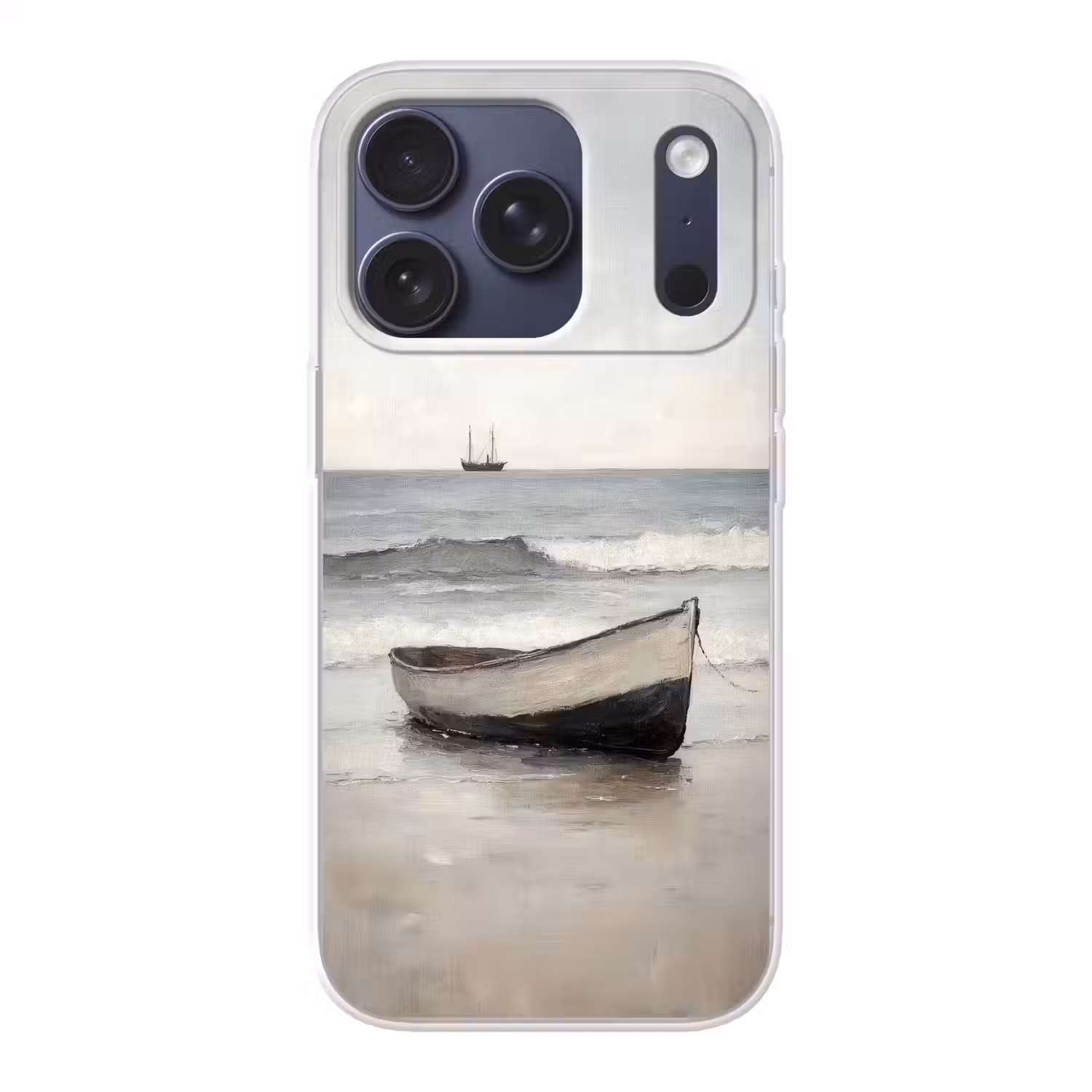 Roeiboot - Zee - Horizon Telefoonhoesje iPhone 17 Pro klein -3d