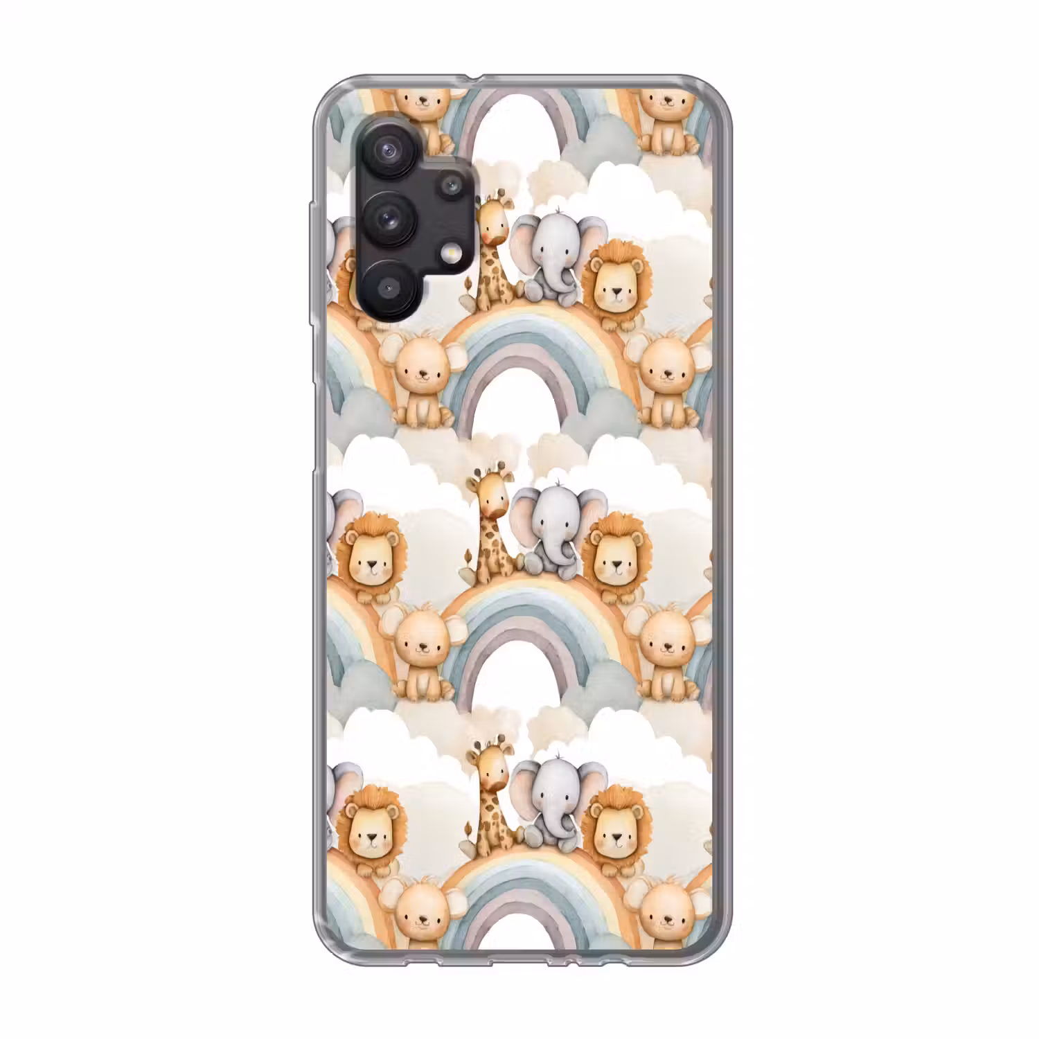 Safari - Regenboog - Kleurrijk Telefoonhoesje Samsung Galaxy A32 5G klein 346 -3d