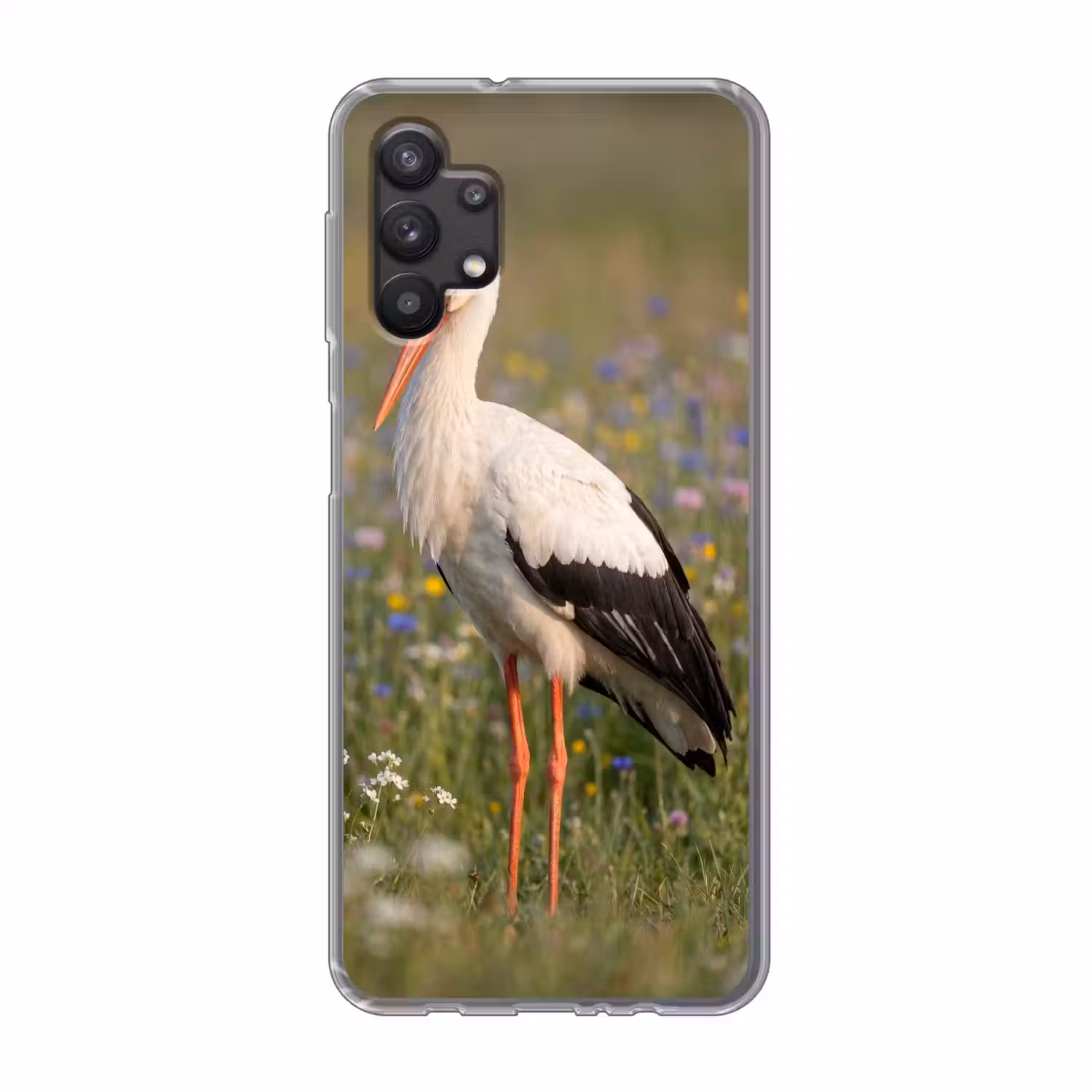 Ooienvaar - Bloemen - Weide - Kleurrijk Telefoonhoesje Samsung Galaxy A32 5G klein -3d