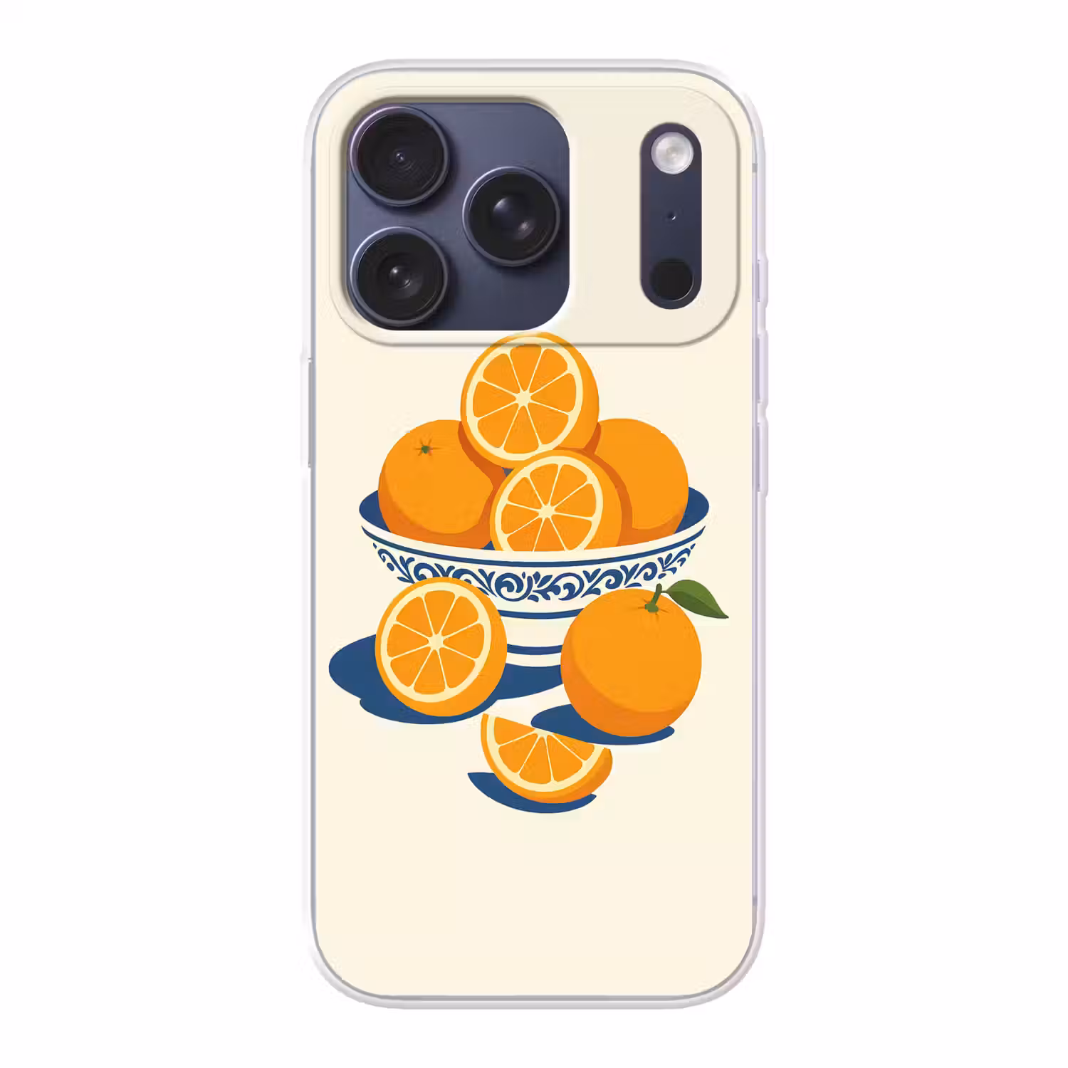 Schaal - Minimalistisch - Oranje - Sinaasappels Telefoonhoesje iPhone 17 Pro klein -3d