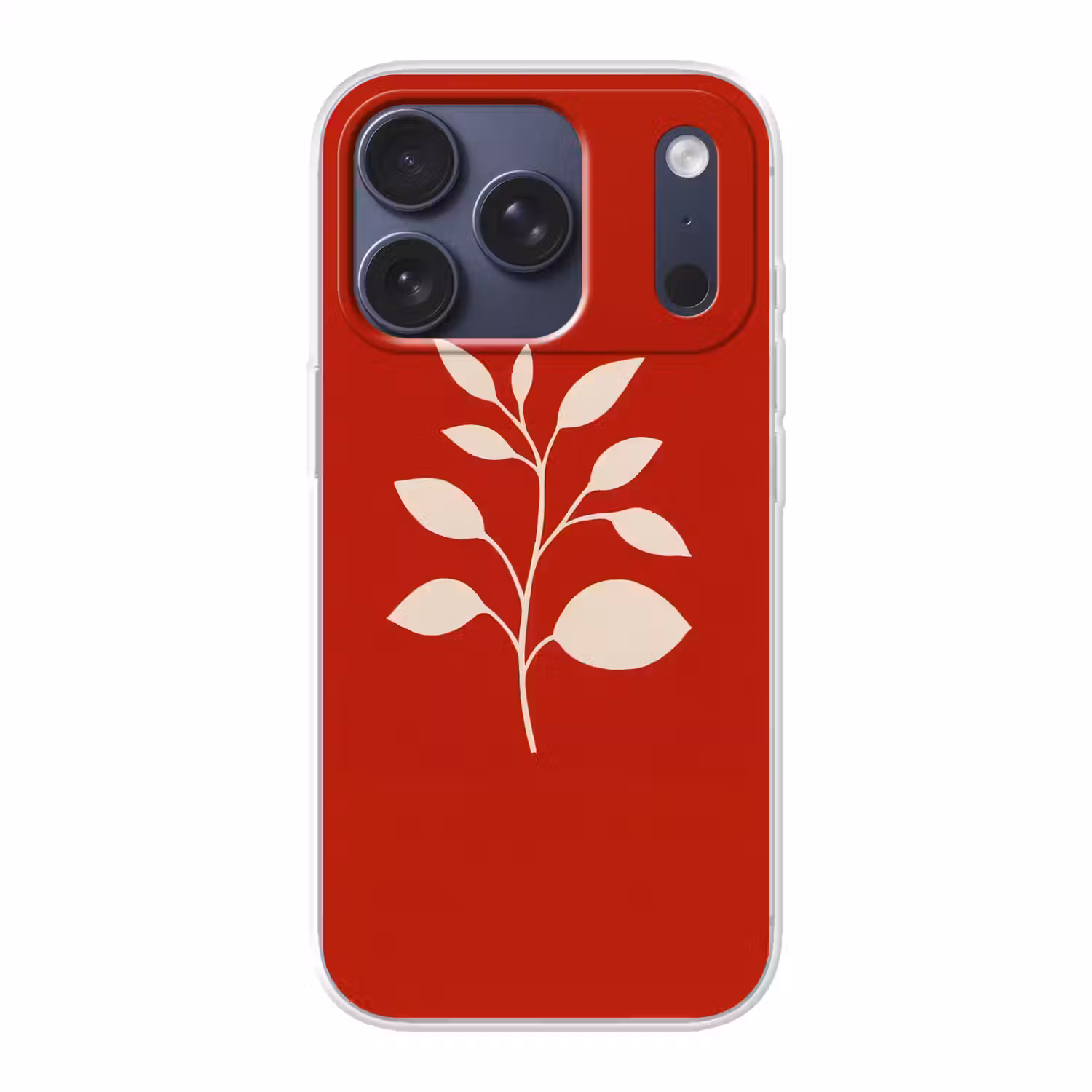 Silhouet - Bladeren - Tak Telefoonhoesje iPhone 17 Pro klein -3d
