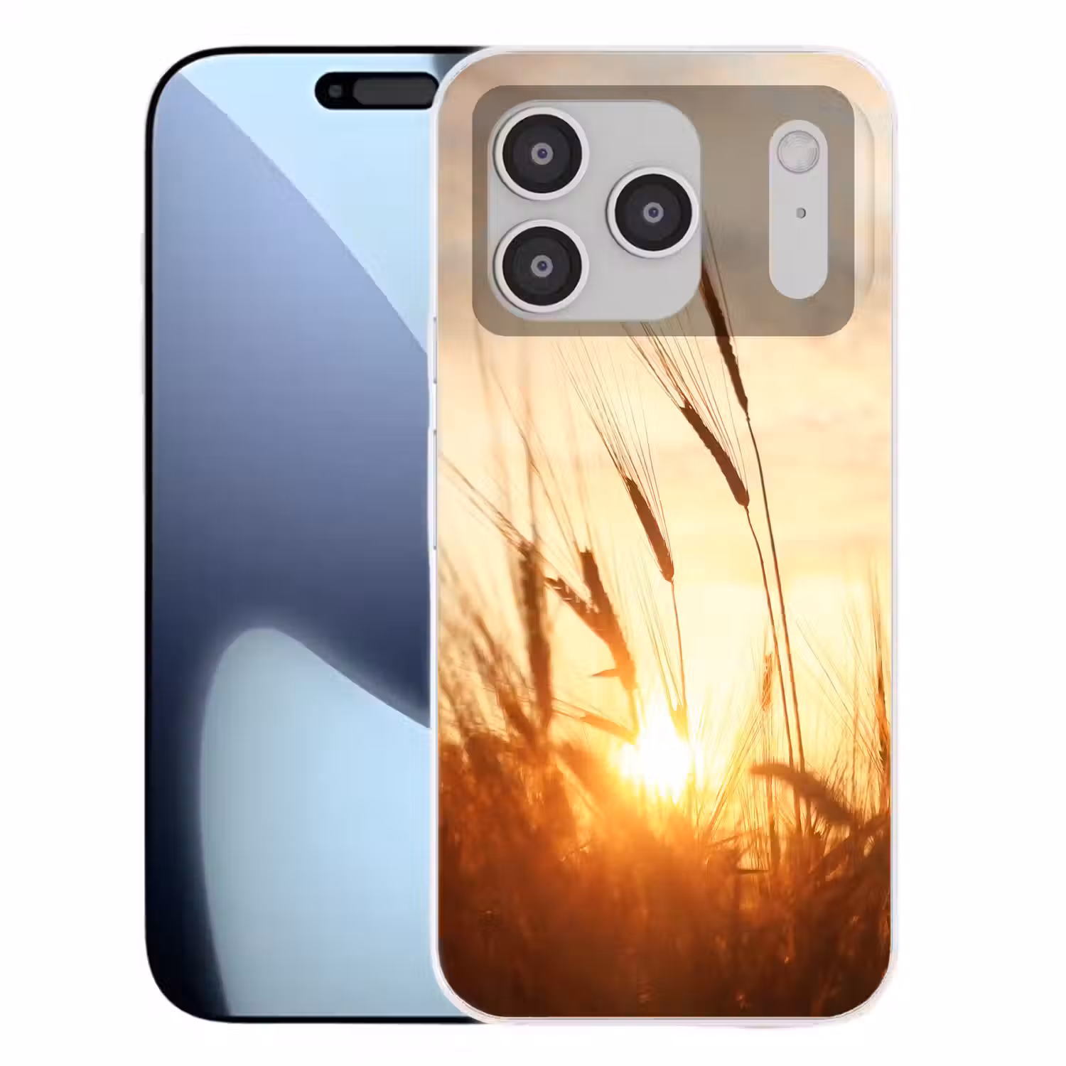 Riet - Gras - Zonsondergang - Natuur - Horizon Telefoonhoesje iPhone 17 Pro klein -3d