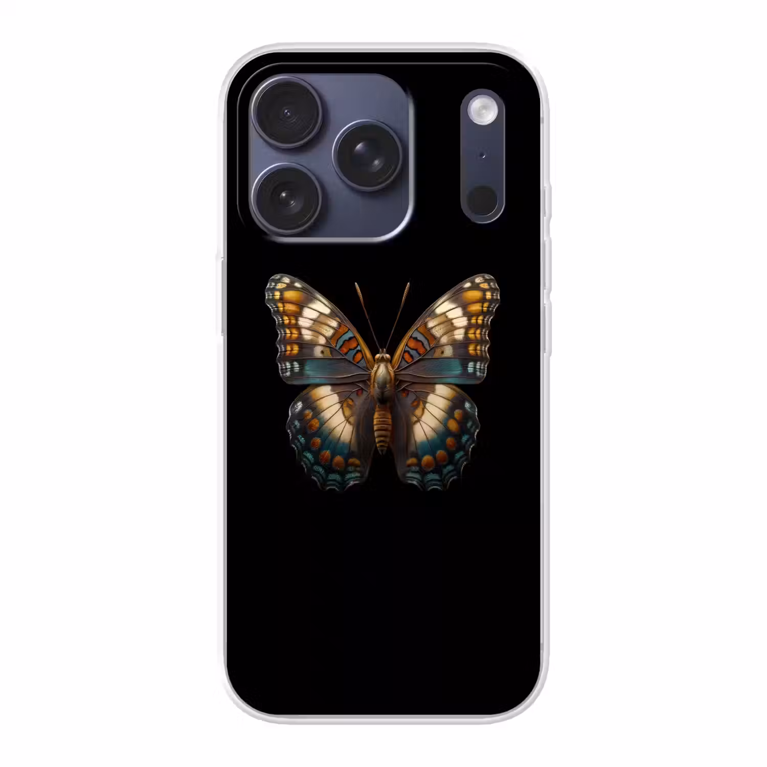 Vlinder - Kleurrijk - mozaïekachtig Telefoonhoesje iPhone 17 Pro klein -3d