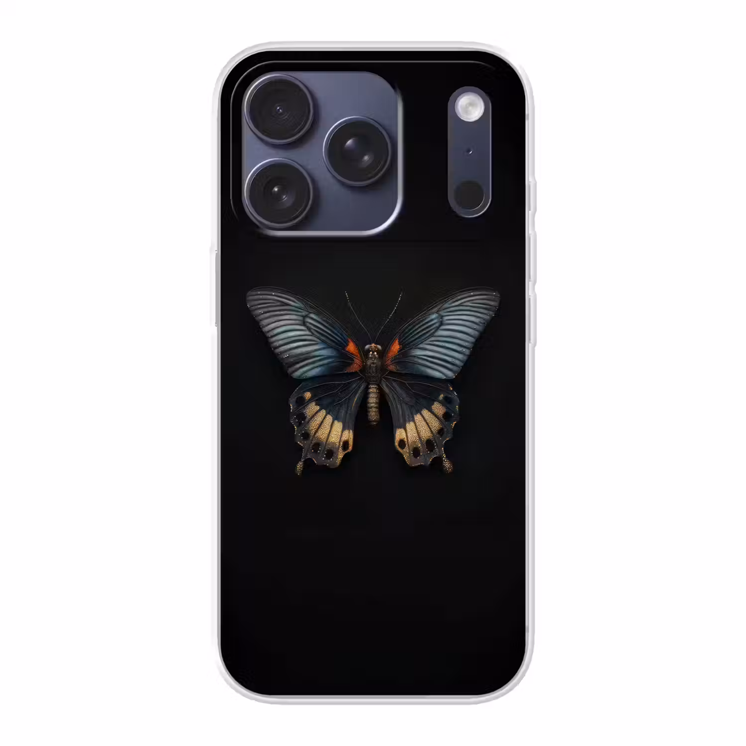 Vlinder - Metaalachtig - Geometrisch patroon Telefoonhoesje iPhone 17 Pro klein -3d