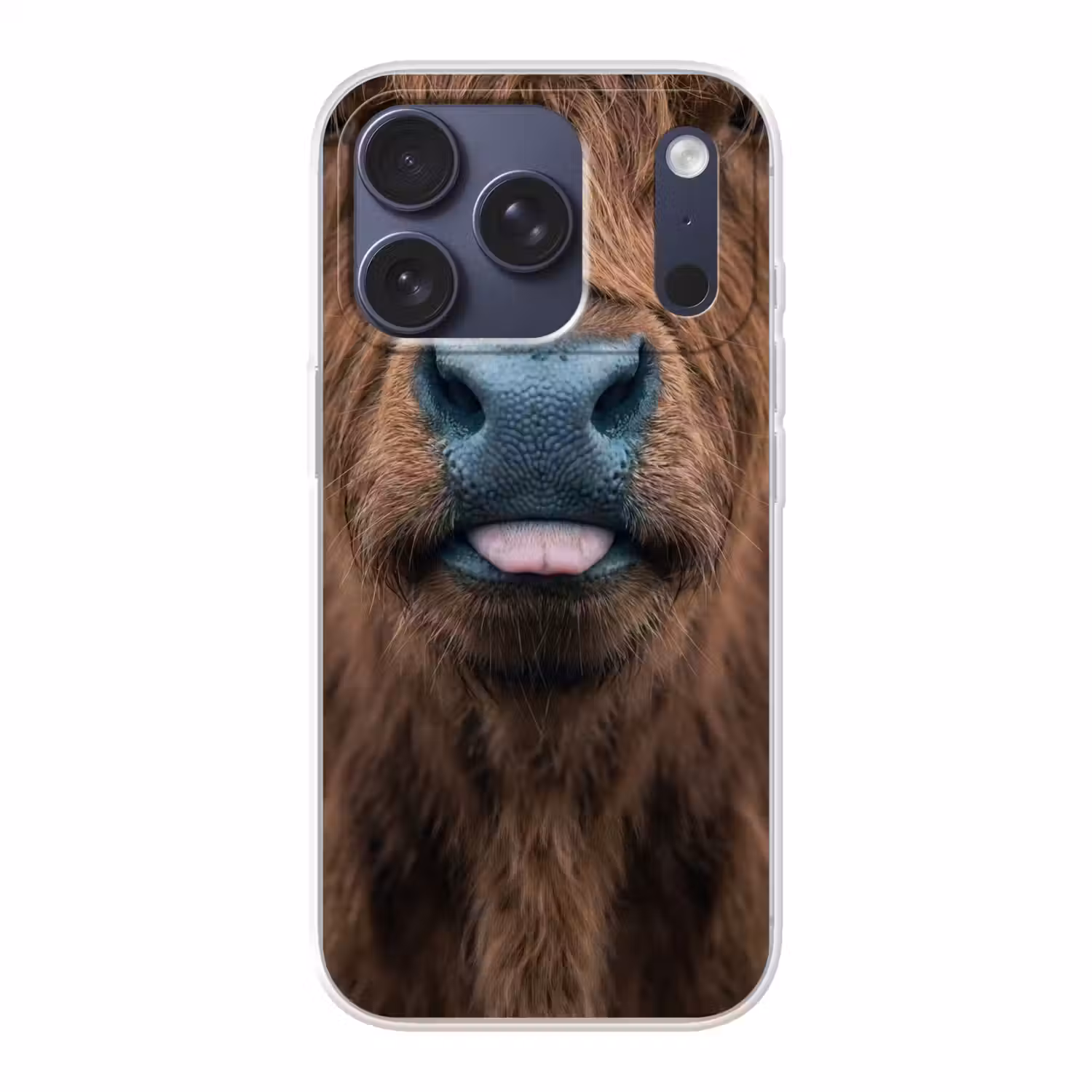 Schotse hooglander - Neus - Bruin Telefoonhoesje iPhone 17 Pro klein -3d