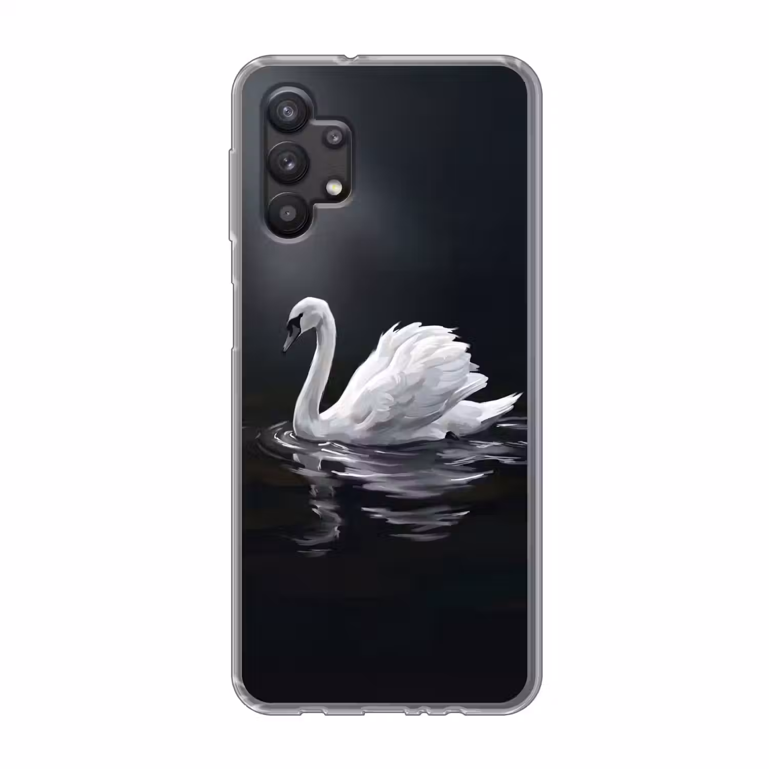 Zwaan - Water - Natuur - Realistisch - Wit Telefoonhoesje Samsung Galaxy A32 5G klein -3d