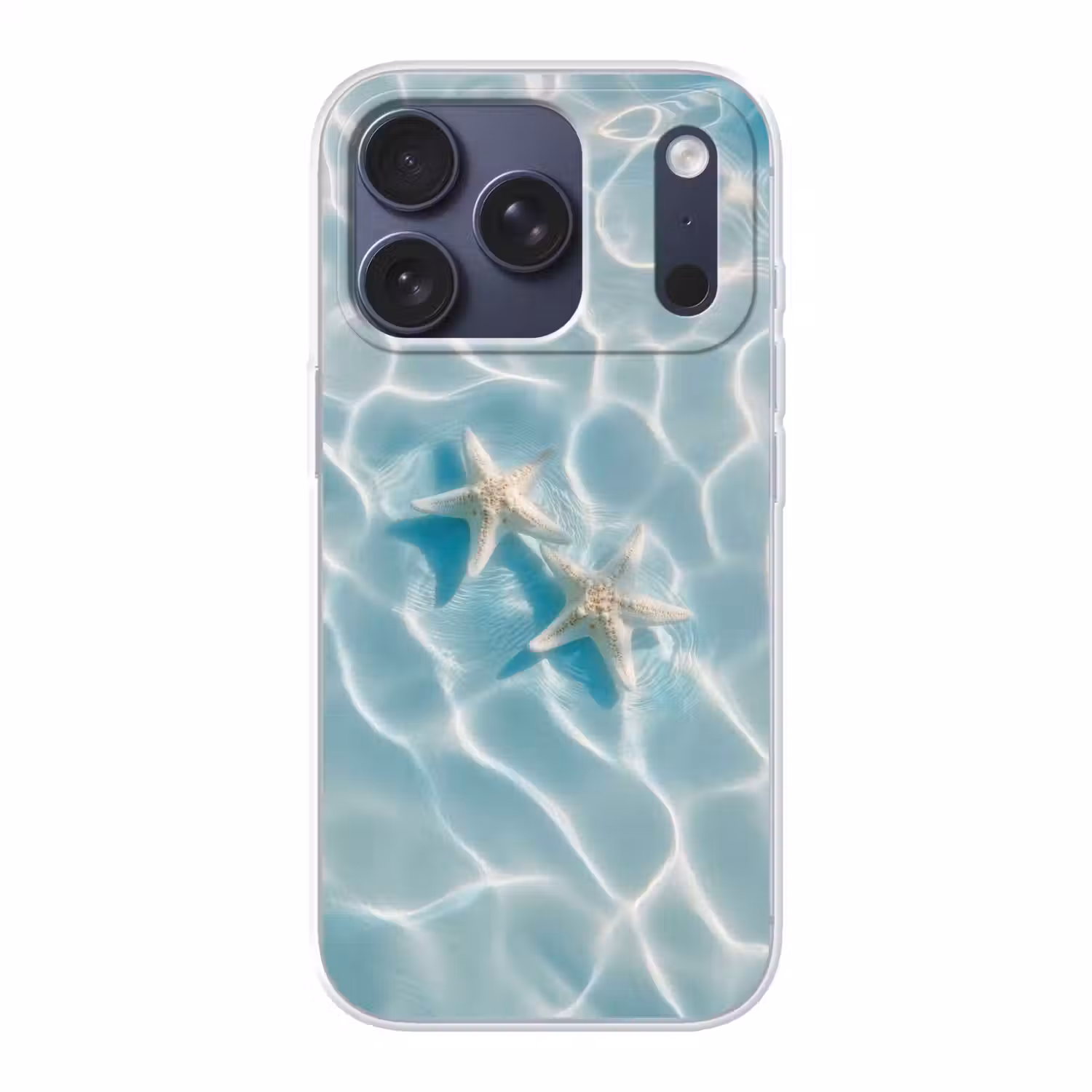 Zeesterren - Golvend water - Rustgevend Telefoonhoesje iPhone 17 Pro klein -3d