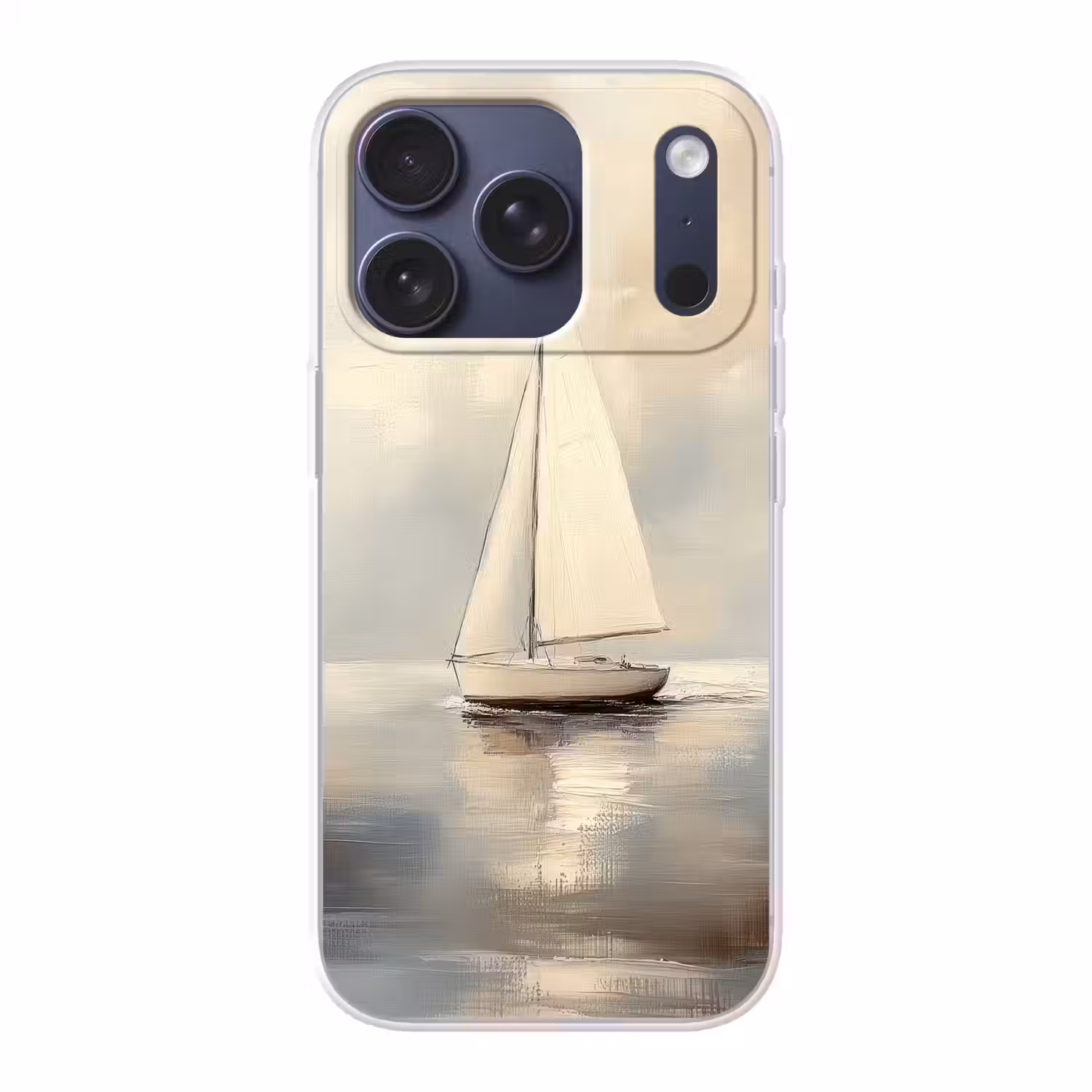 Zeilschip - Zee - Bewolkt Telefoonhoesje iPhone 17 Pro klein -3d