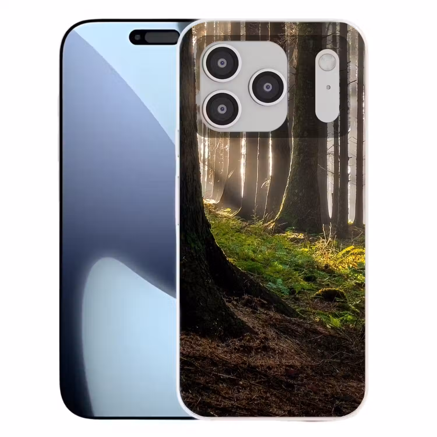 Zon - Takken - Bomen - Bos - Natuur Telefoonhoesje iPhone 17 Pro klein -3d