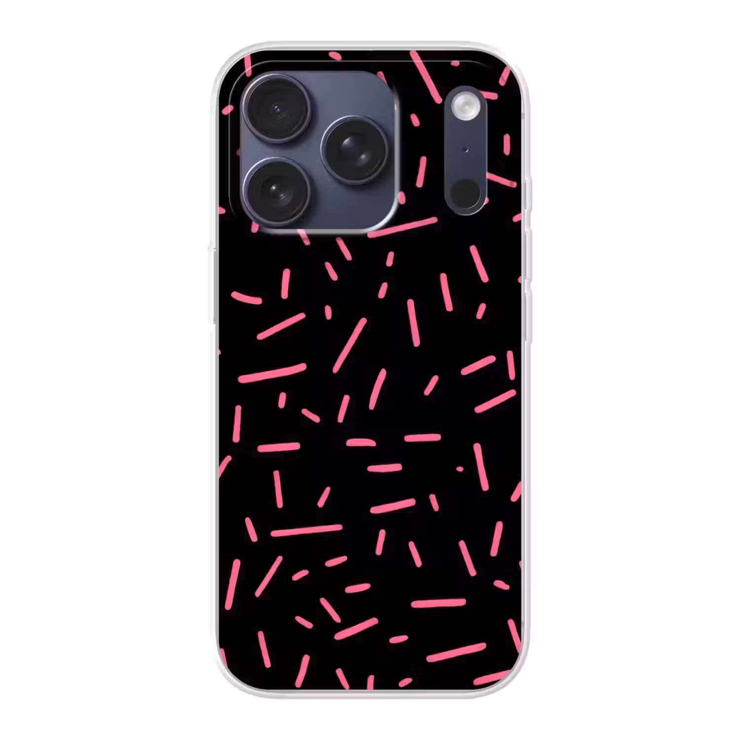 Gaming - Streepjes - Roze - Abstract Telefoonhoesje iPhone 17 Pro klein -3d