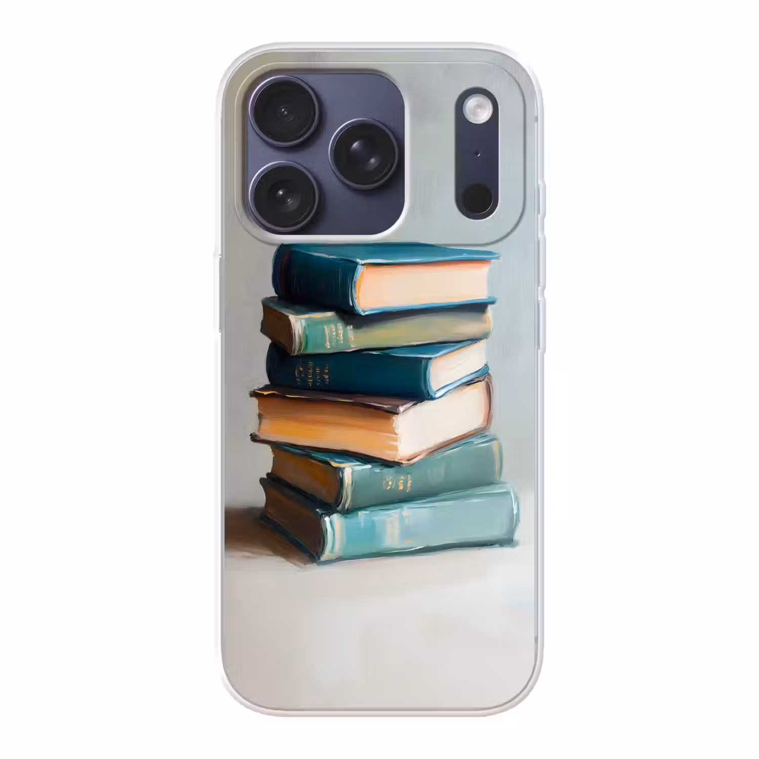Stapel - Boeken - Groen - Daglicht Telefoonhoesje iPhone 17 Pro klein -3d