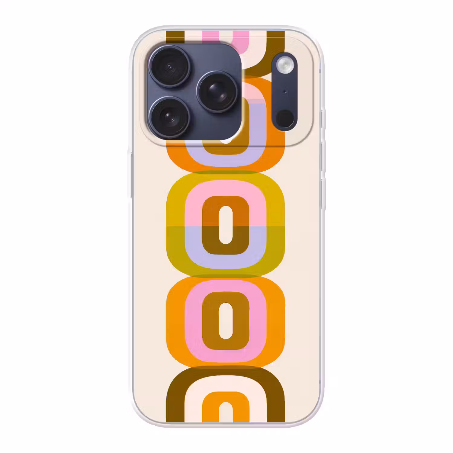 Stapel - Vormen - Geblokt - Oranje Telefoonhoesje iPhone 17 Pro klein -3d