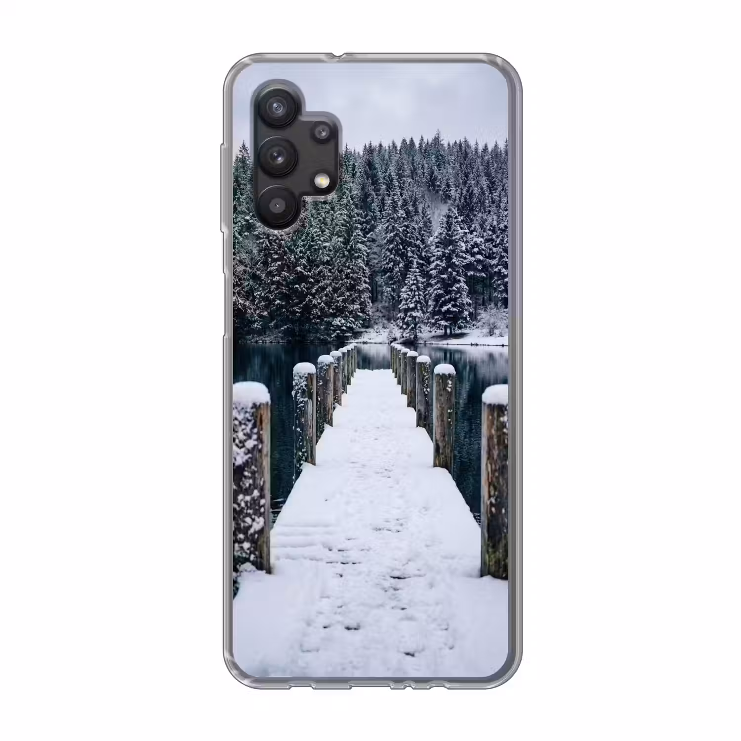 Steiger - Meer - Sneeuw - Bergen - Rustgevend Telefoonhoesje Samsung Galaxy A32 5G klein -3d