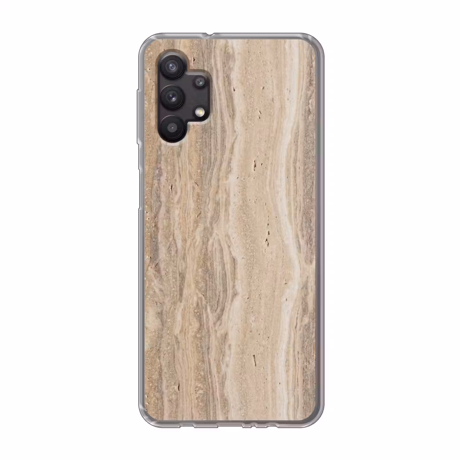 Steen - Patroon - Textuur - Natuurlijk - Beige Telefoonhoesje Samsung Galaxy A32 5G klein -3d