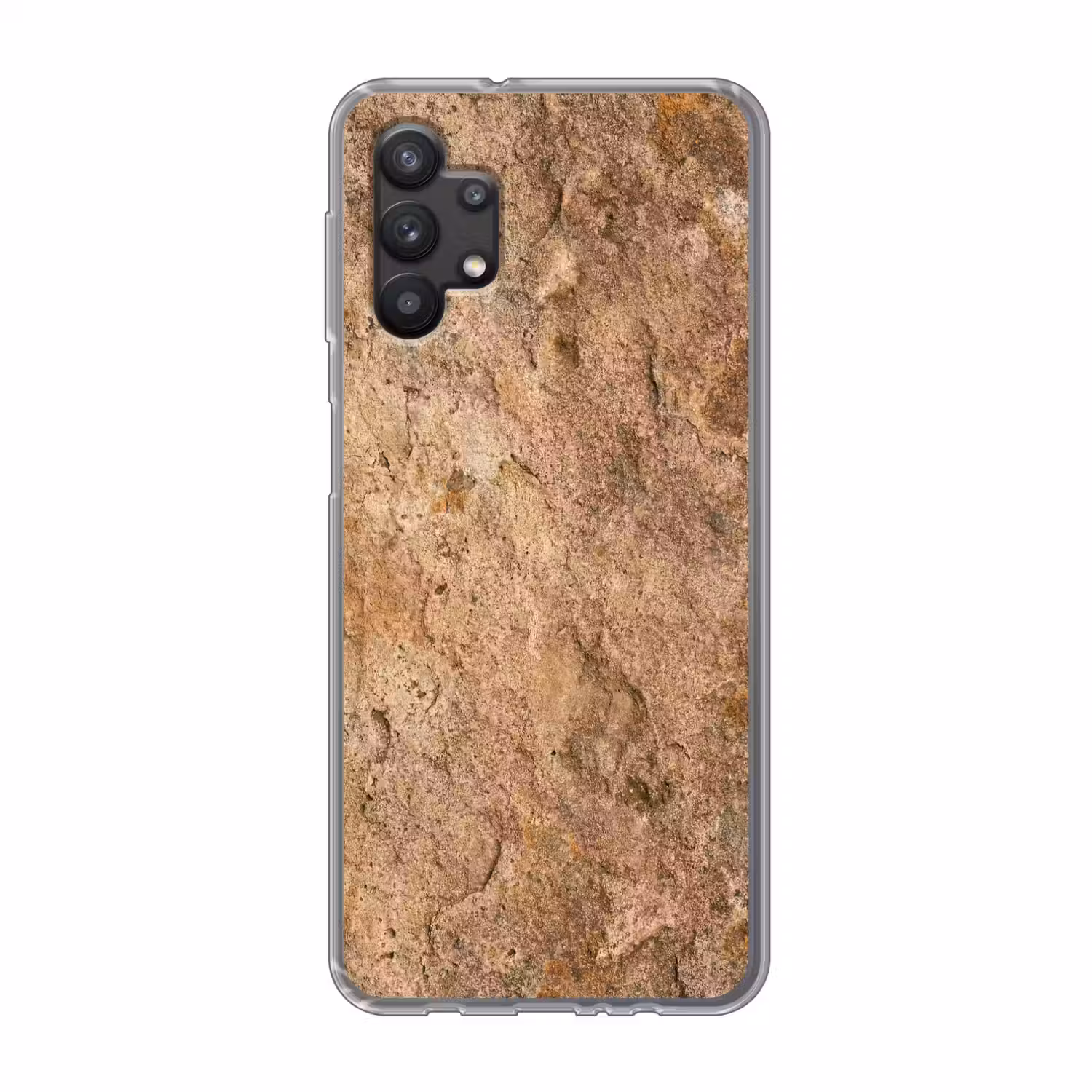 Steen - Natuur - Textuur - Abstract - Bruin Telefoonhoesje Samsung Galaxy A32 5G klein -3d