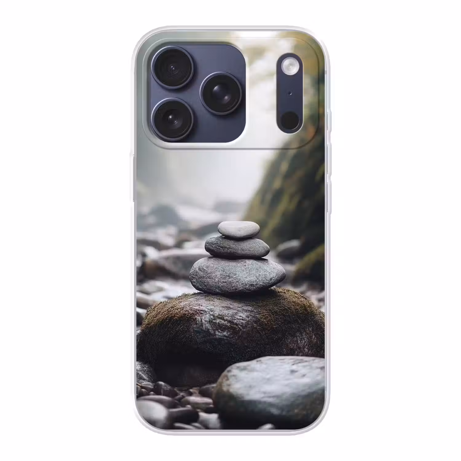 Stenen - Stapel - Natuur Telefoonhoesje iPhone 17 Pro klein -3d