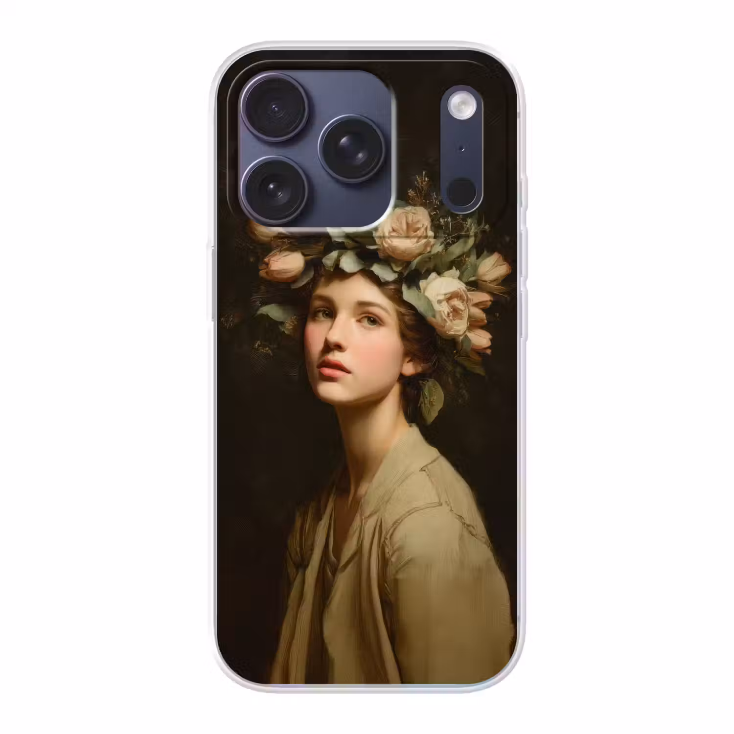 Bloemenstilte - Vrouw - Portret Telefoonhoesje iPhone 17 Pro klein -3d