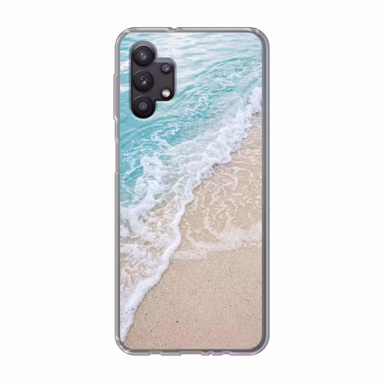Strand - Zee - Golf - Natuur - Blauw Telefoonhoesje Samsung Galaxy A32 5G klein -3d