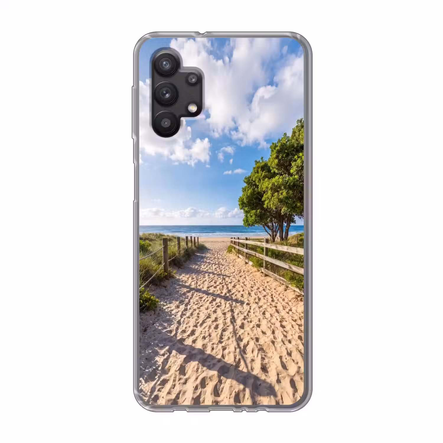 Strand - Zandpad - Oceaan - Natuur Telefoonhoesje Samsung Galaxy A32 5G klein -3d