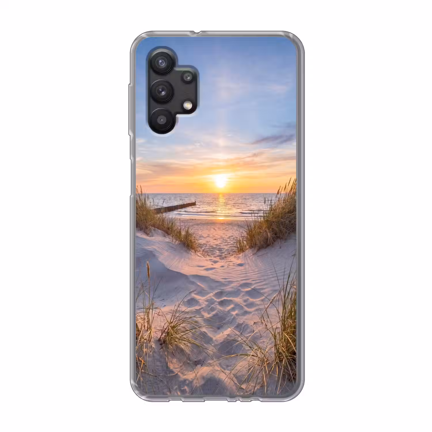 Strand - Zonsondergang - Natuur - Landschap Telefoonhoesje Samsung Galaxy A32 5G klein -3d