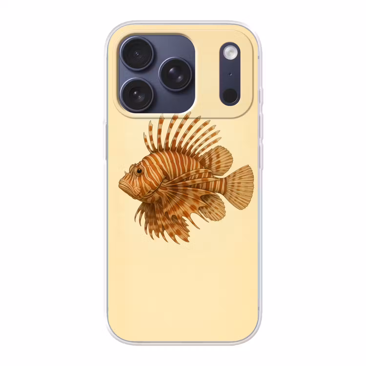 Strepen - Vis - Rond - Stekels Telefoonhoesje iPhone 17 Pro klein -3d