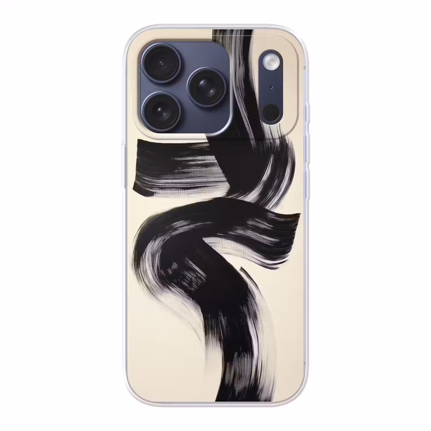 Strepen - Zwart - Abstract Telefoonhoesje iPhone 17 Pro klein -3d