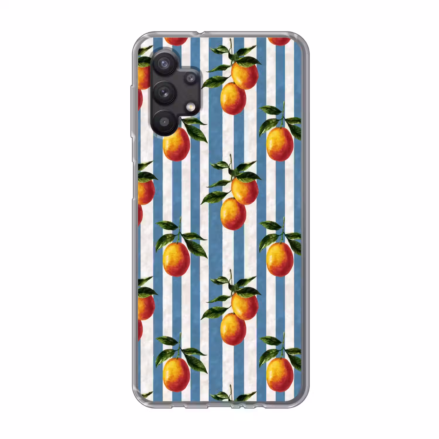 Strepen - Citroen - Blauw Telefoonhoesje Samsung Galaxy A32 5G klein 346 -3d