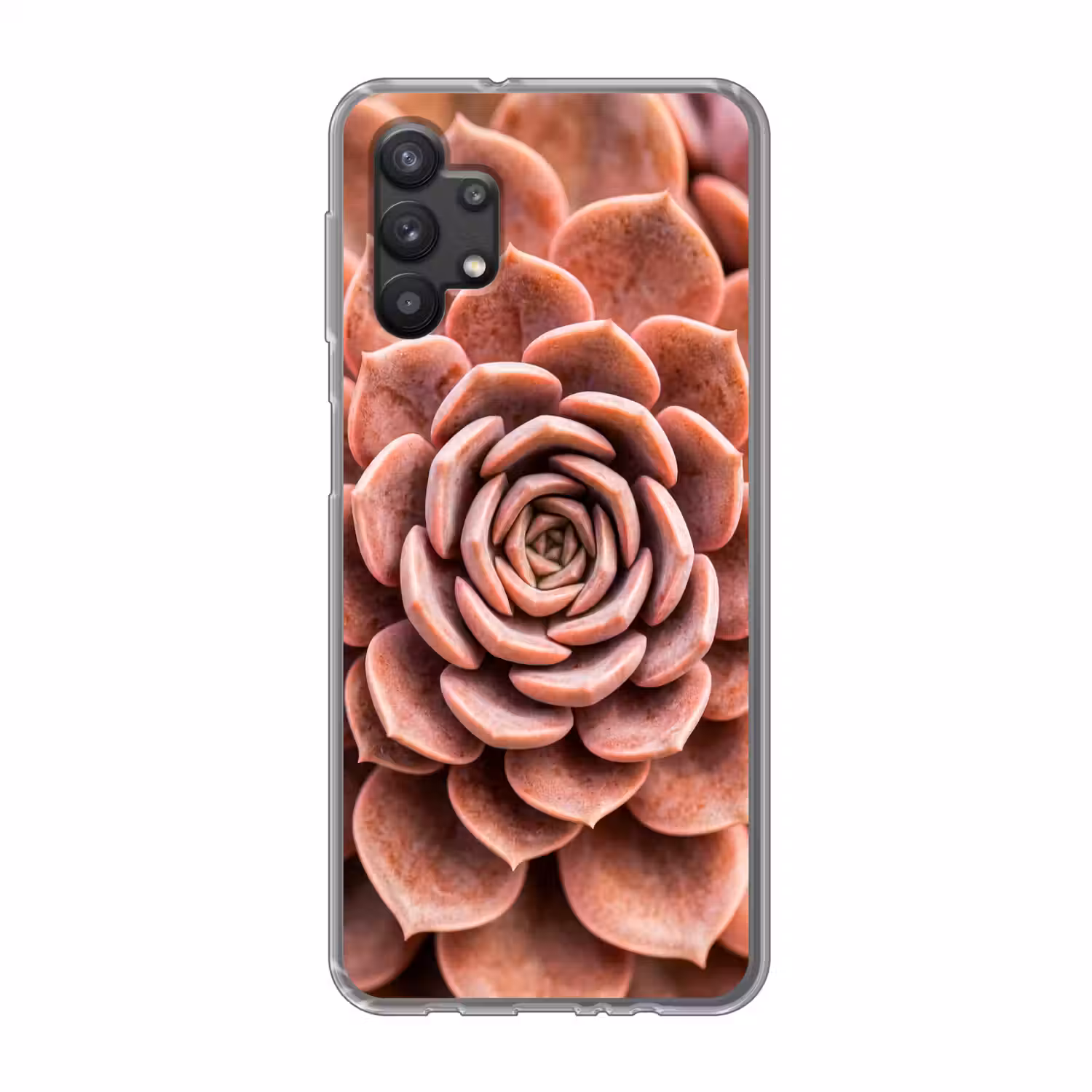 Vetplant - Organisch - Roze Telefoonhoesje Samsung Galaxy A32 5G klein -3d
