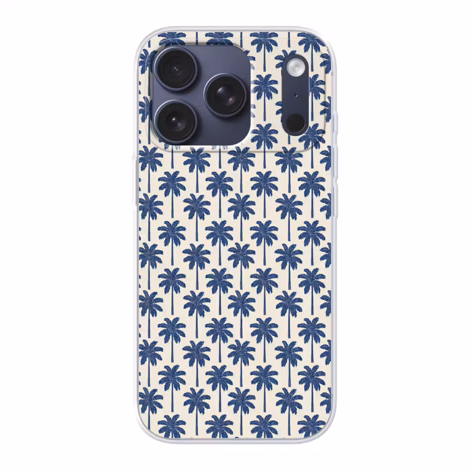 Symmetrisch - Palm - Blauw Telefoonhoesje iPhone 17 Pro klein 878 -3d