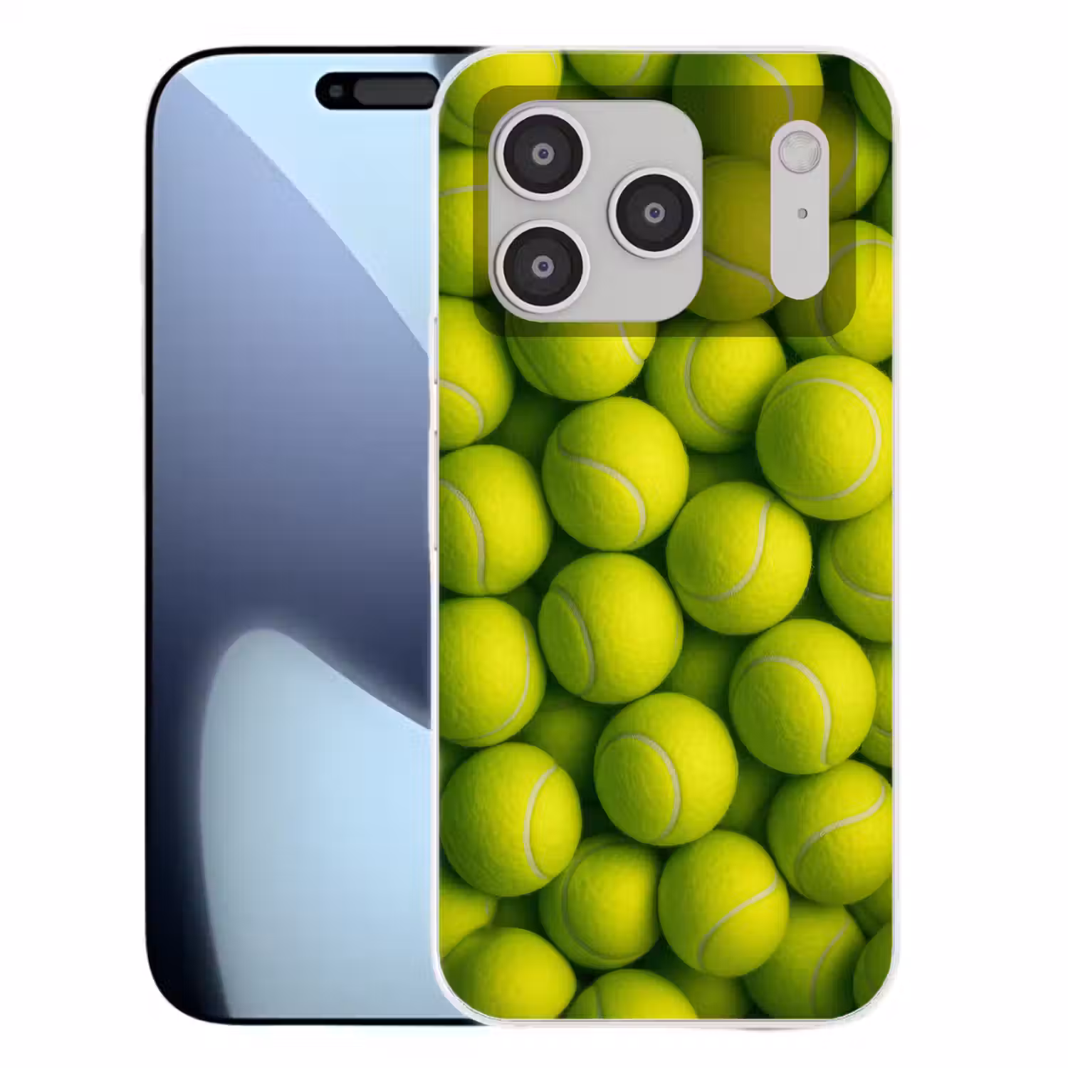 Tennisballen - Bal - Geel Telefoonhoesje iPhone 17 Pro klein -3d