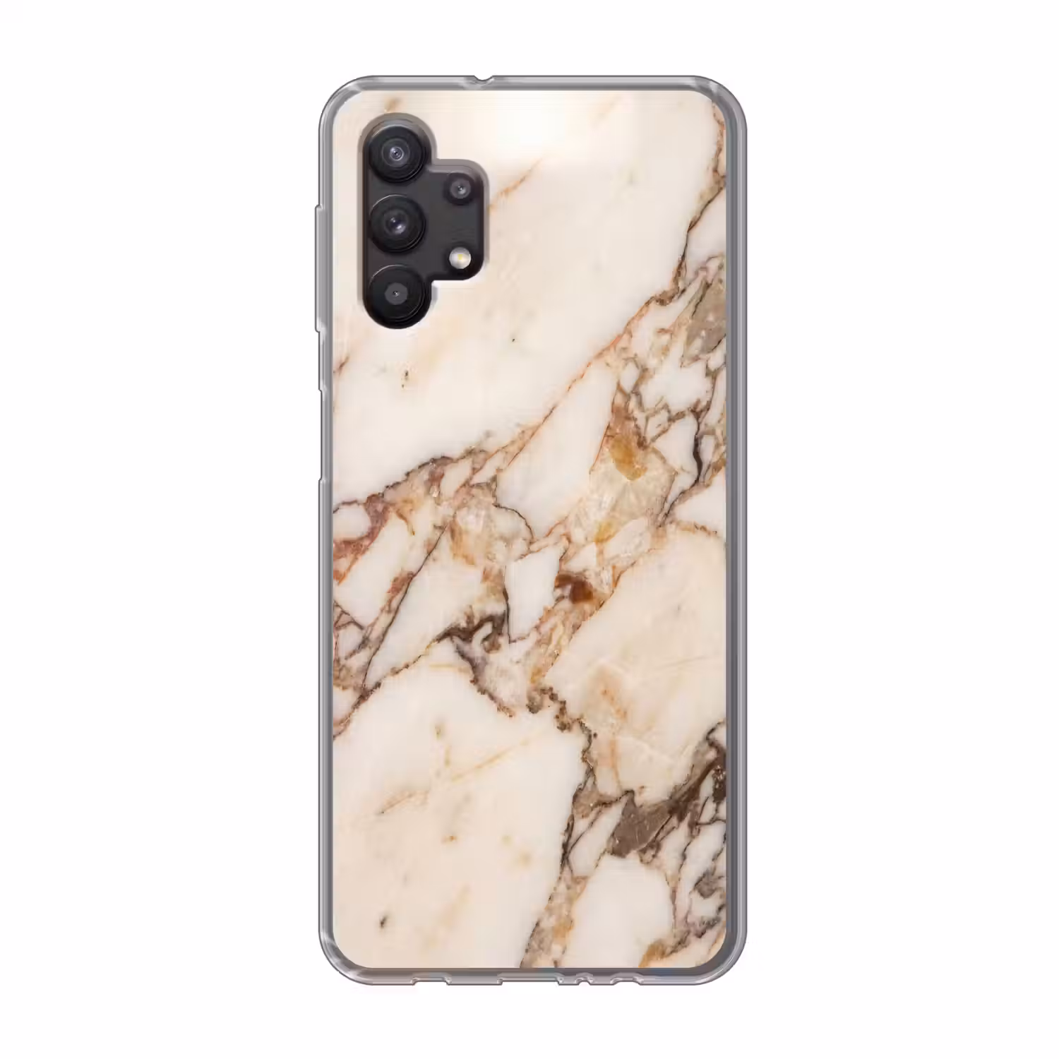 Textuur - Gesteente - Aderen - Abstract - Wit Telefoonhoesje Samsung Galaxy A32 5G klein -3d
