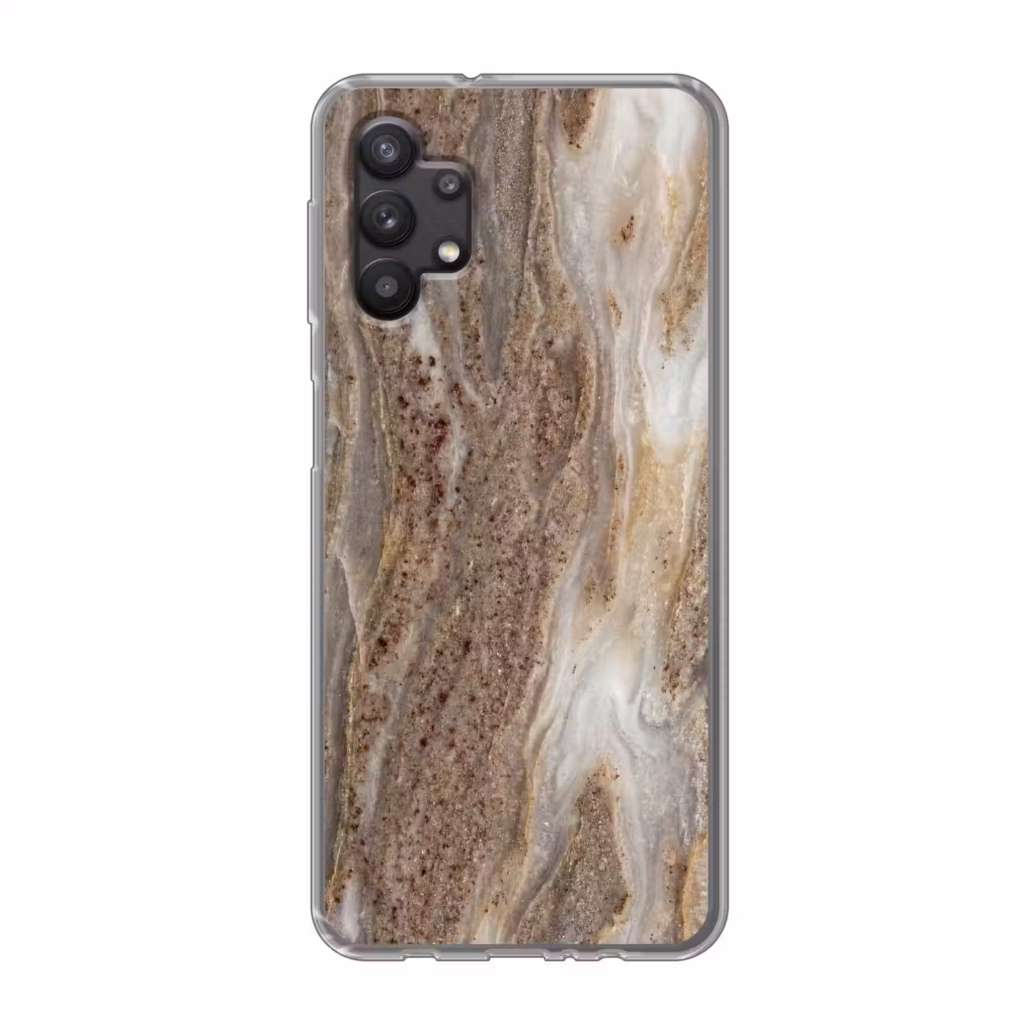 Textuur - Steen - Abstract - Beige Telefoonhoesje Samsung Galaxy A32 5G klein -3d