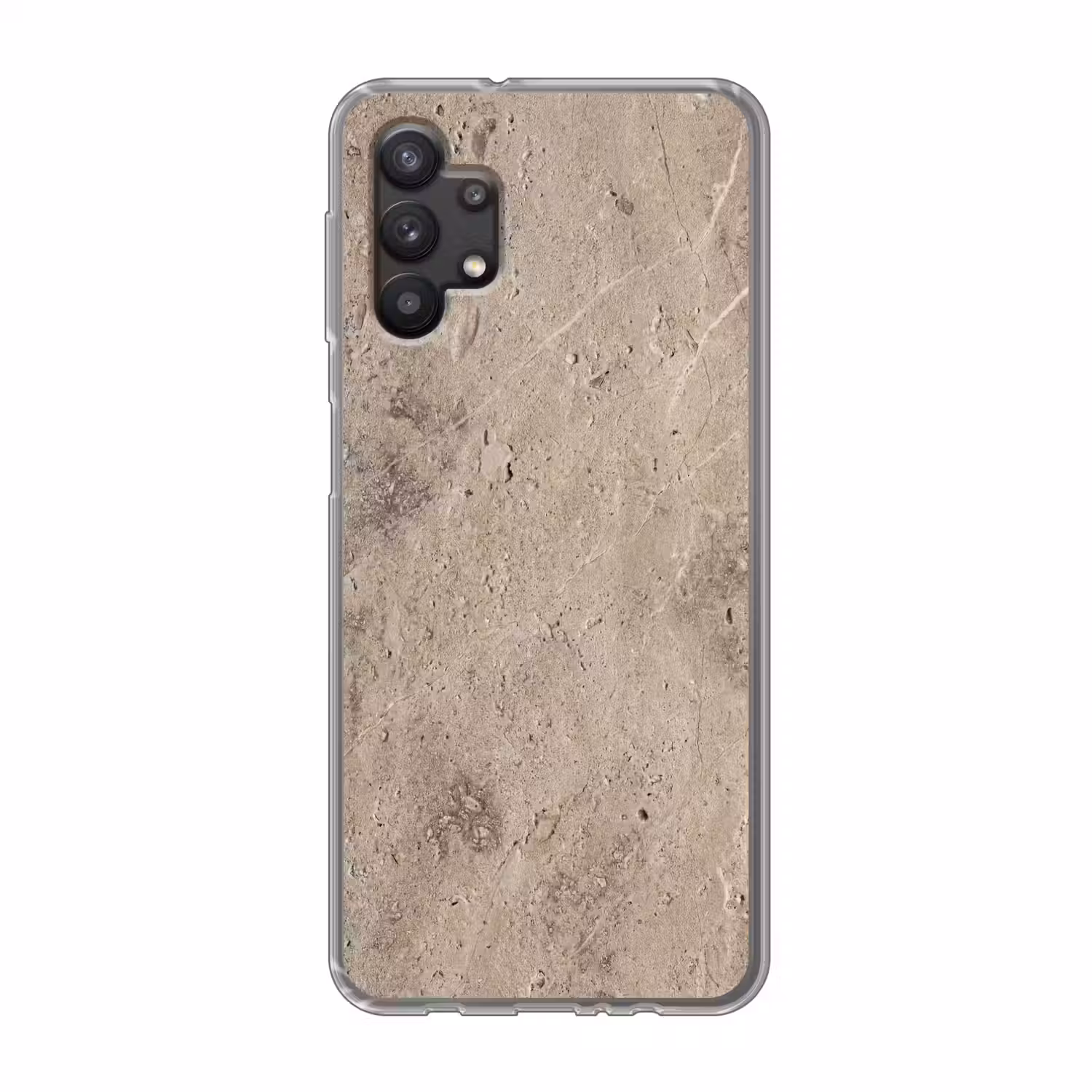 Textuur - Steen - Patroon - Rustiek - Beige Telefoonhoesje Samsung Galaxy A32 5G klein -3d
