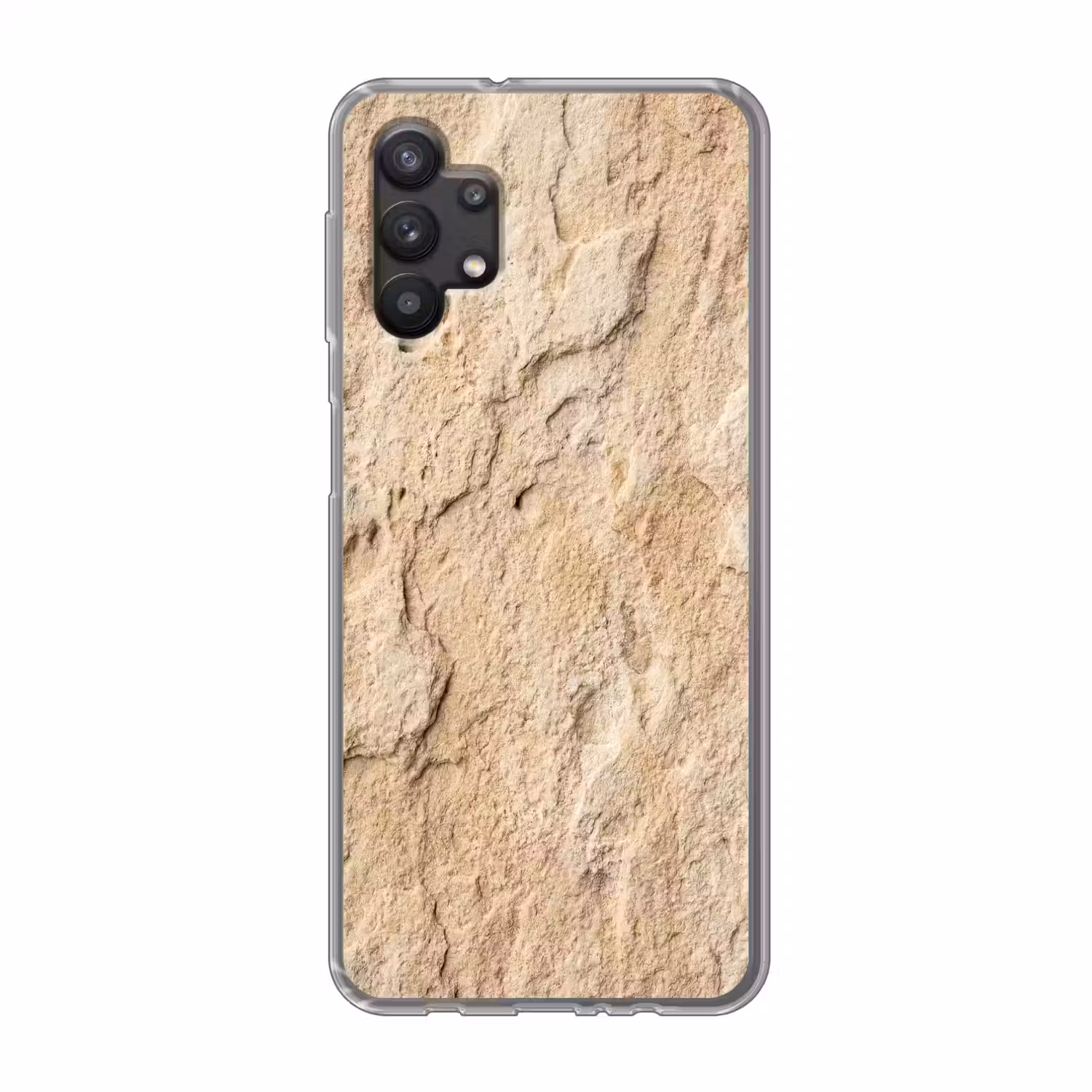 Textuur - Steen - Natuur - Beige Telefoonhoesje Samsung Galaxy A32 5G klein -3d