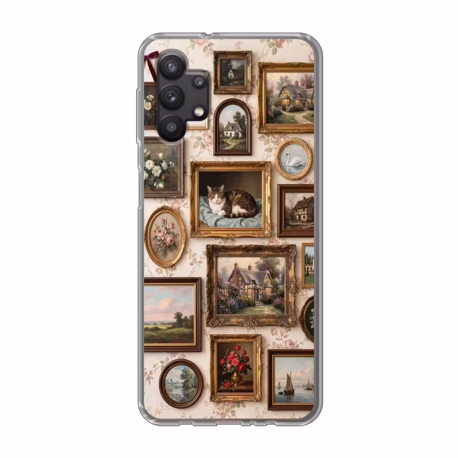 Dier - Kat - Portret - Klassiek Telefoonhoesje Samsung Galaxy A32 5G klein -3d