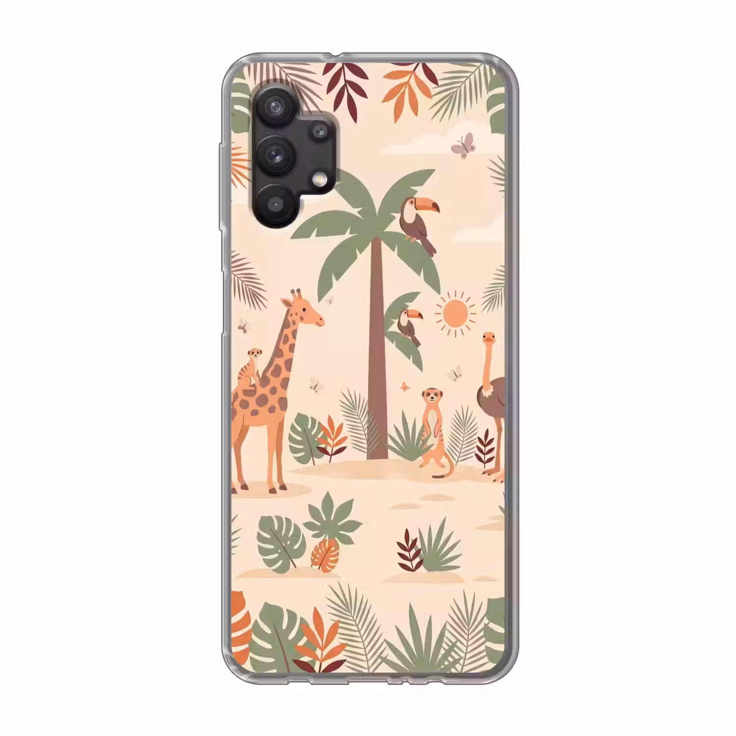 Dieren - Tropisch - Safari - Kleurrijk Telefoonhoesje Samsung Galaxy A32 5G klein -3d