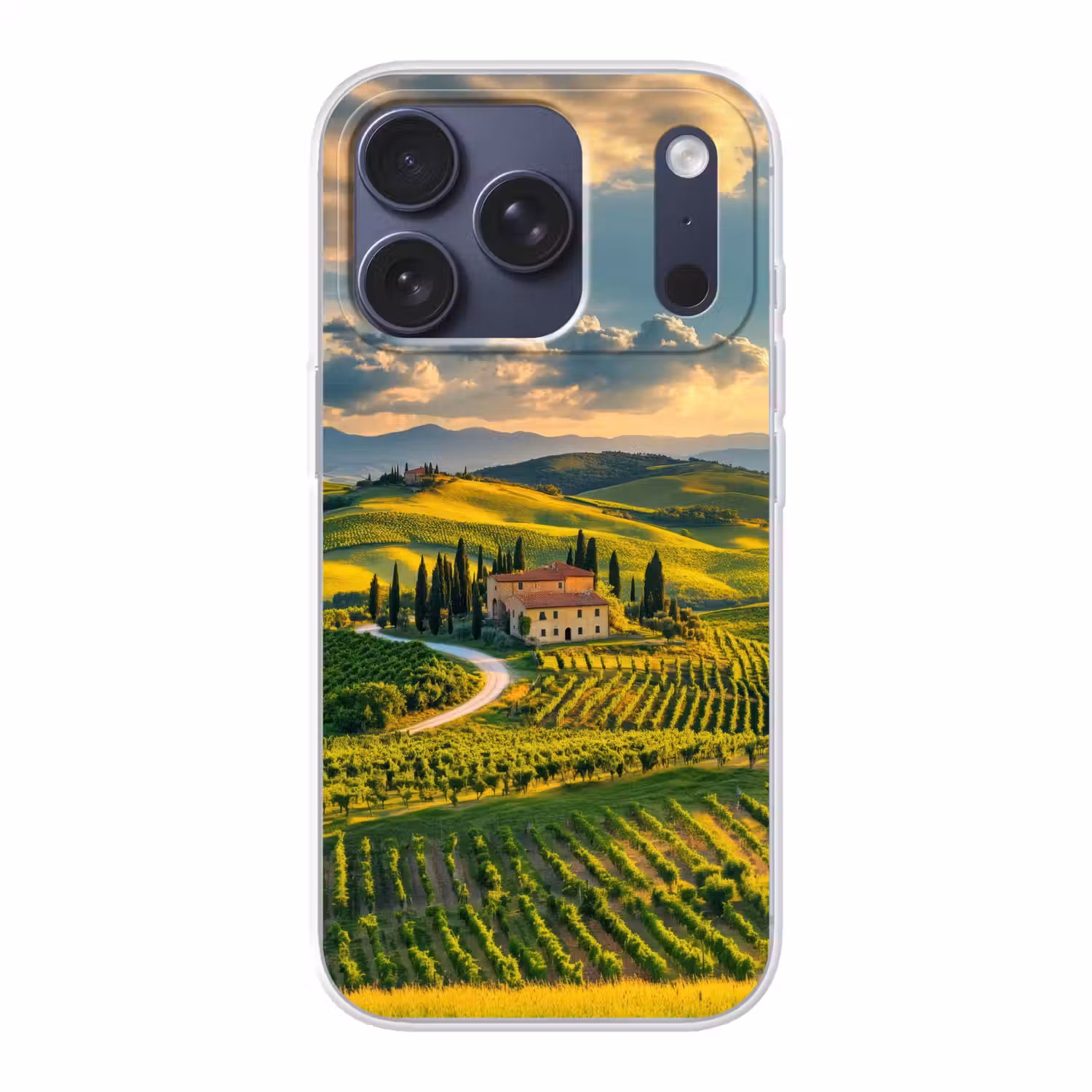 Toscane - Landschap - Wijngaarden Telefoonhoesje iPhone 17 Pro klein -3d